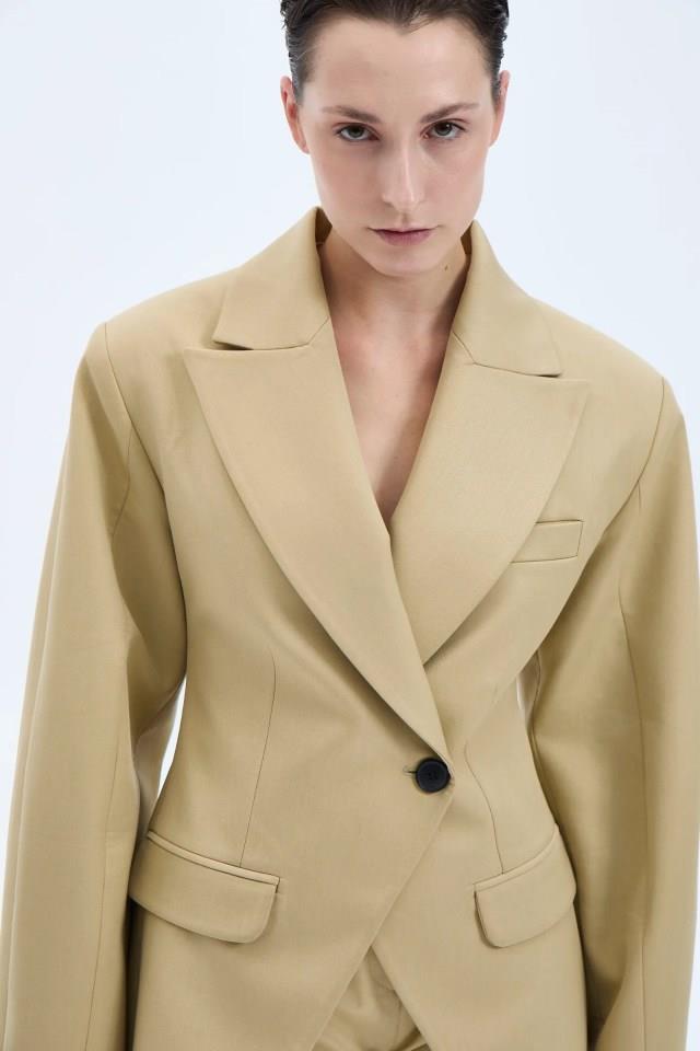 PARRISH GABARDIN BLAZER BEIGE