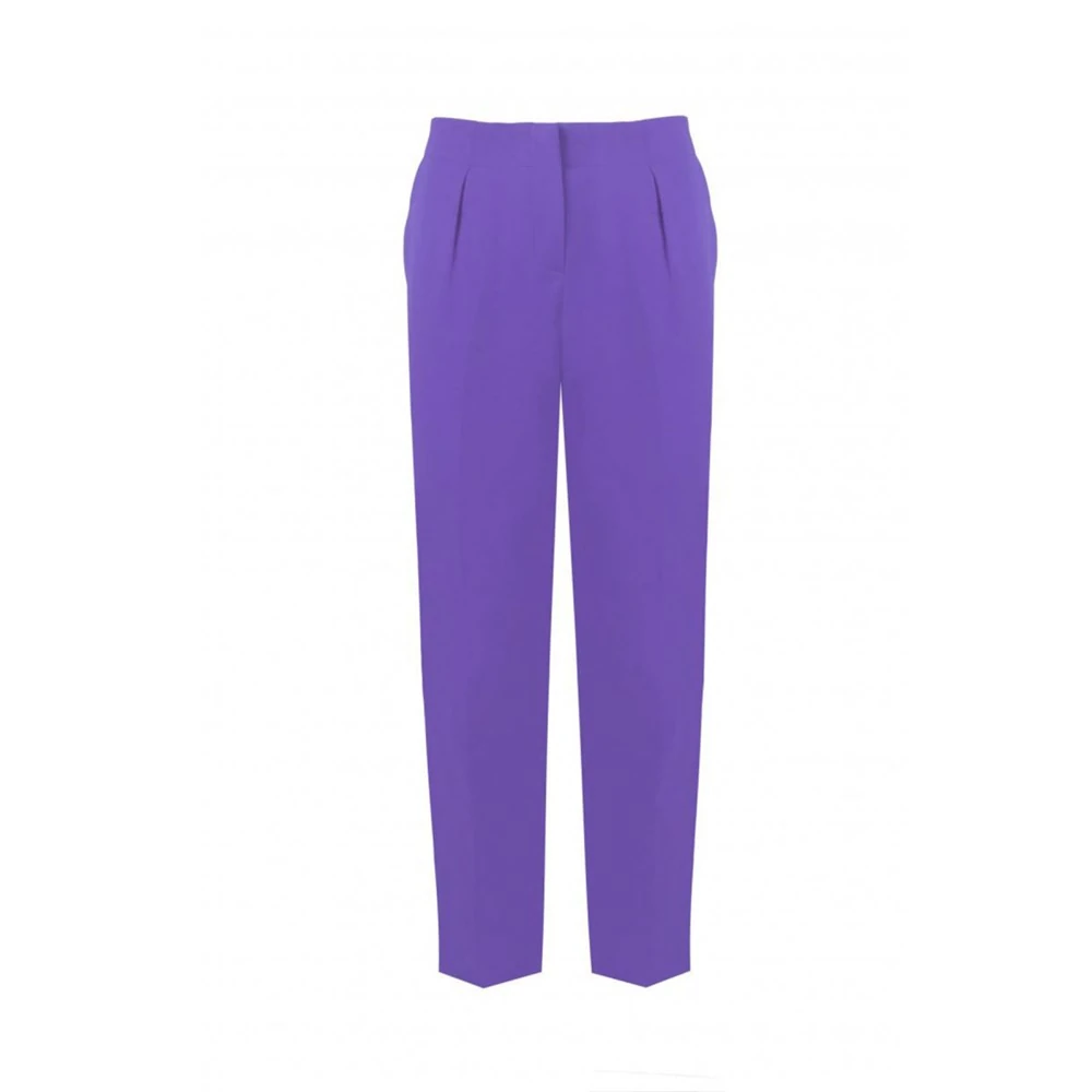 Lila sigaret Boru Paça Arkası Lastikli Premium Kumaş Pantolon