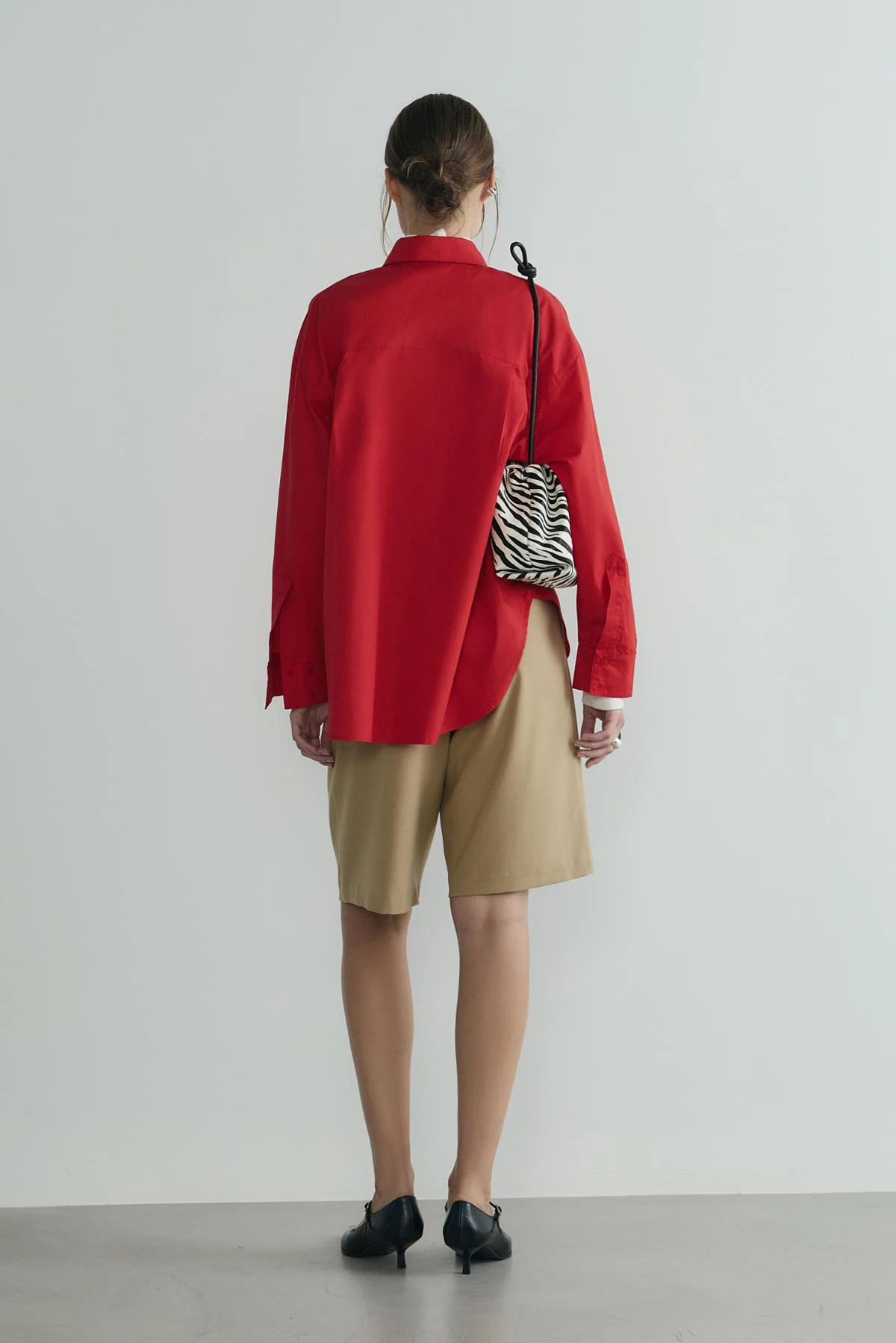 Kırmızı Page Oversize Gömlek