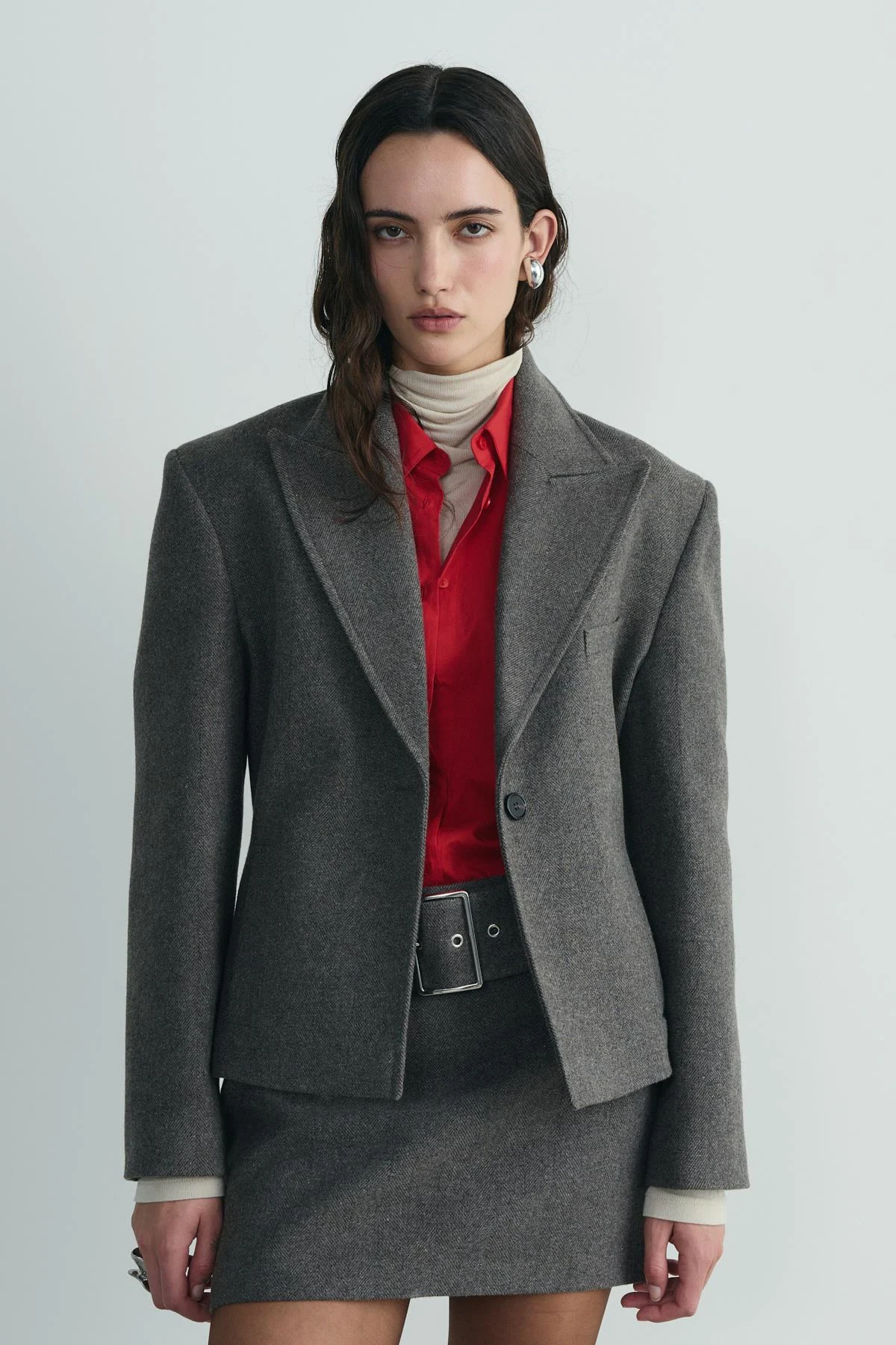 Kahverengi Blair Vatkalı Kaşe Ceket