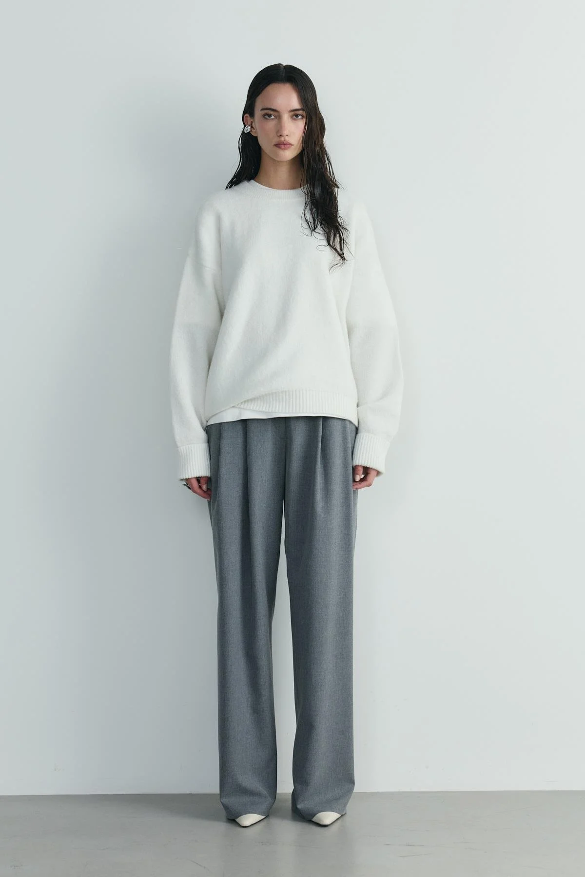 Ekru Bella Oversize Kazak