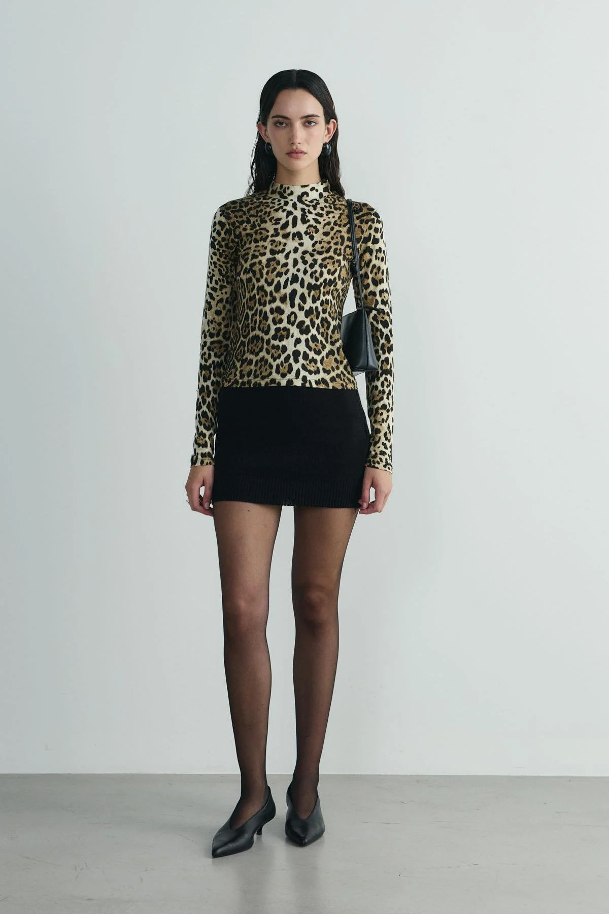 Siyah Lucy Triko Mini Etek