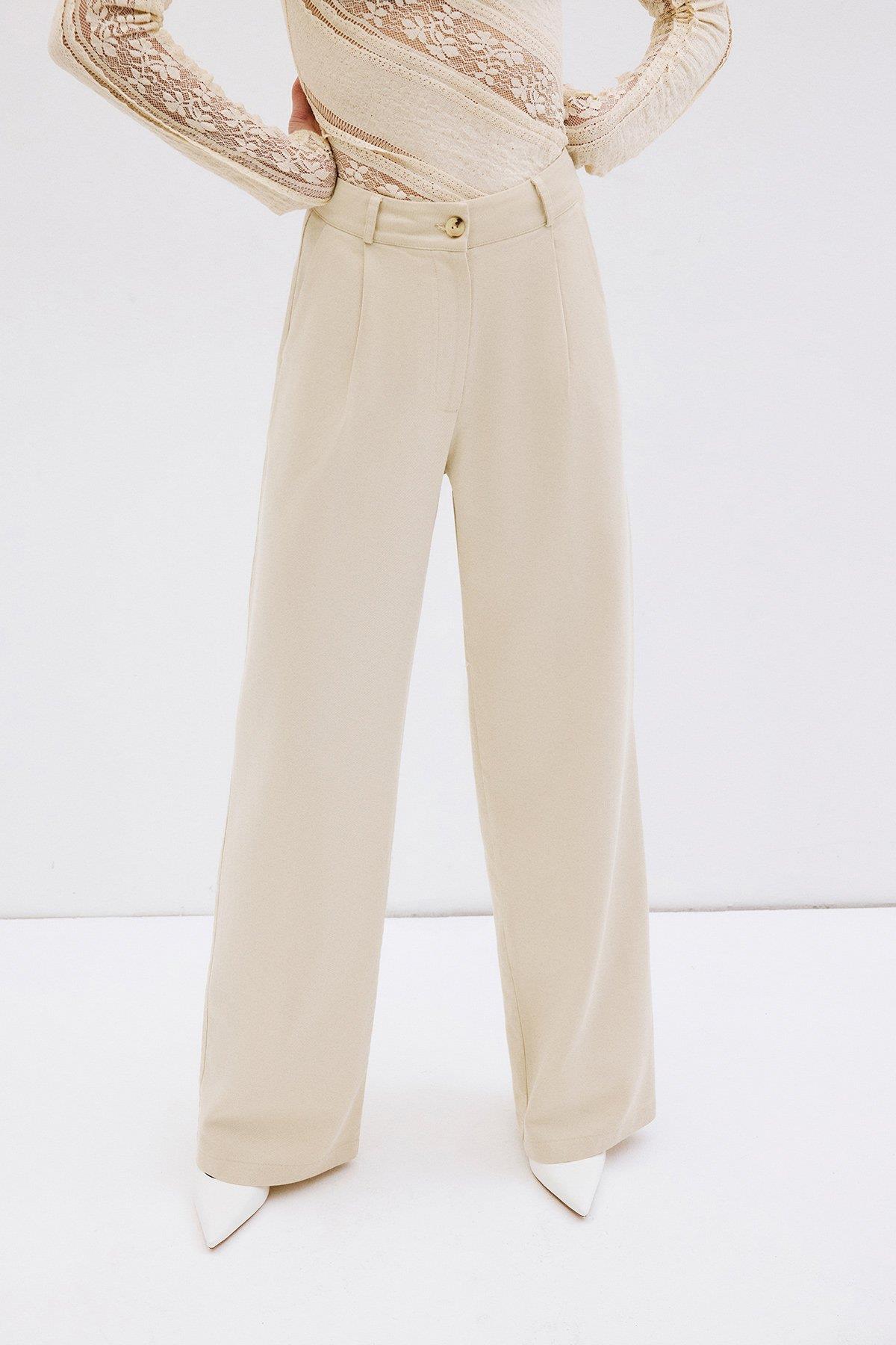 Bej palazzo pantolon