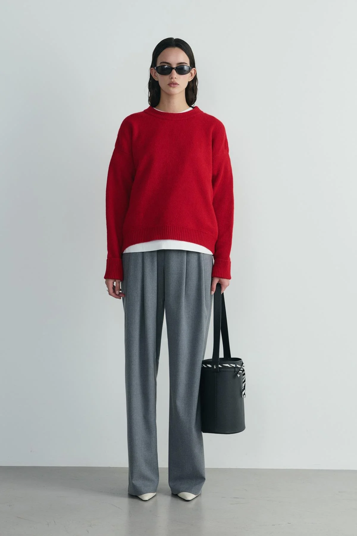 Kırmızı Bella Oversize Kazak