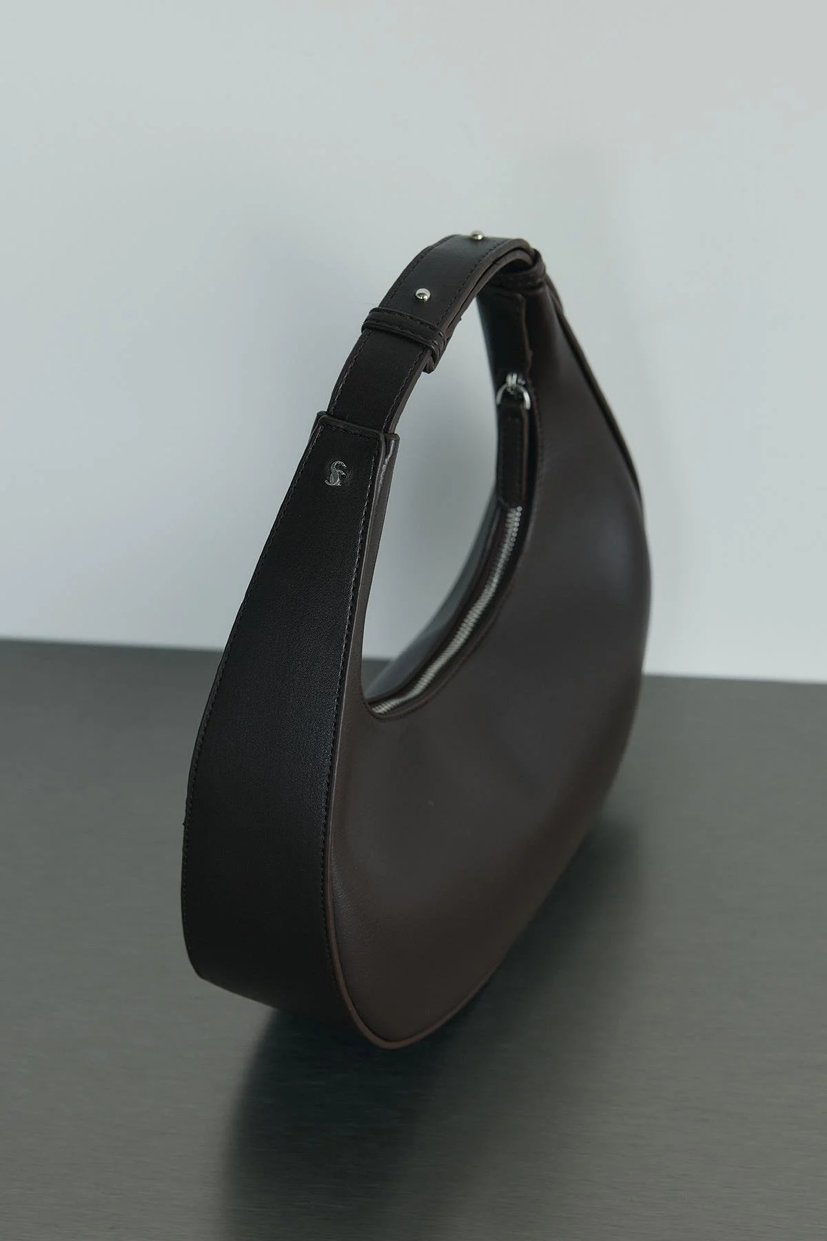 Kahverengi Rosa Mini Deri Çanta