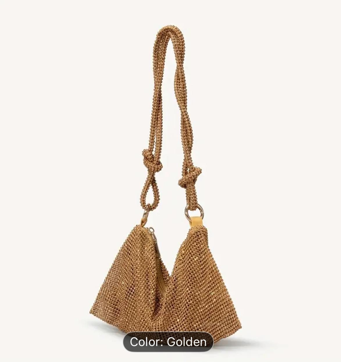 bronz taşlı çanta