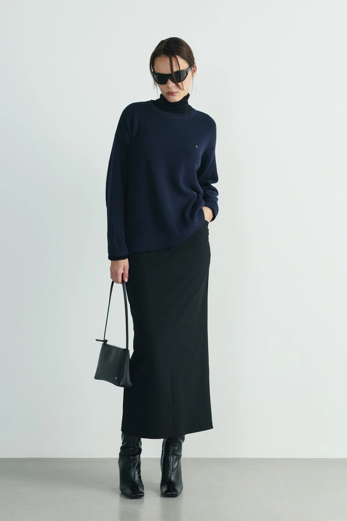 Siyah Ivy Deri Çanta