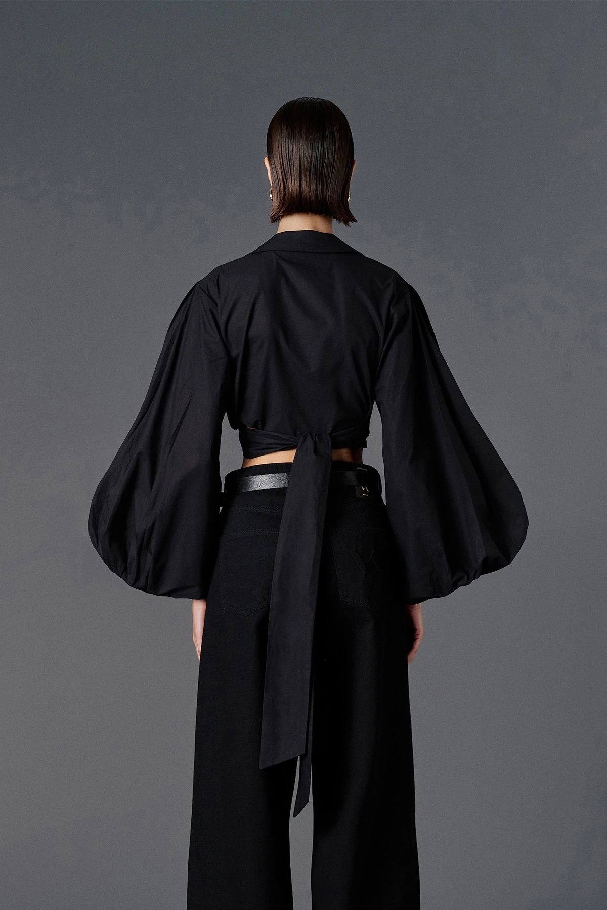 Balon kol crop gömlek