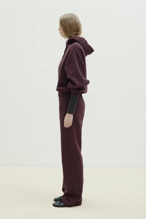 Mürdüm Gala Düğmeli Oversize Sweatshirt