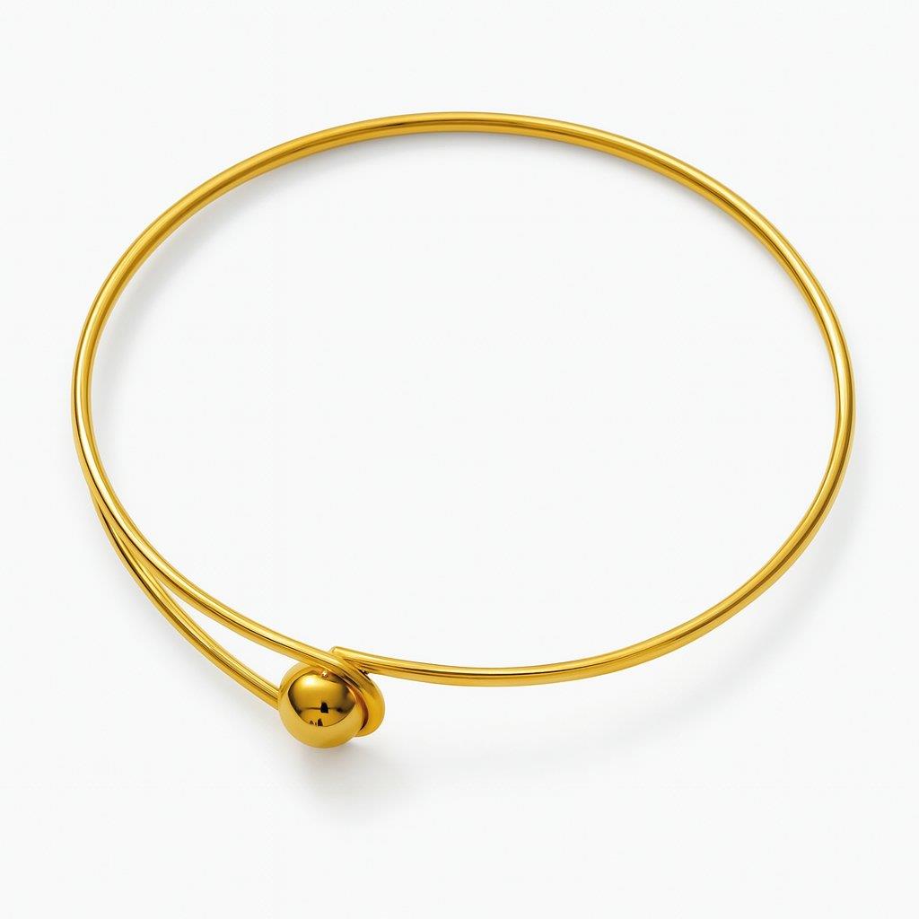 Topçuk Choker Kolye gold