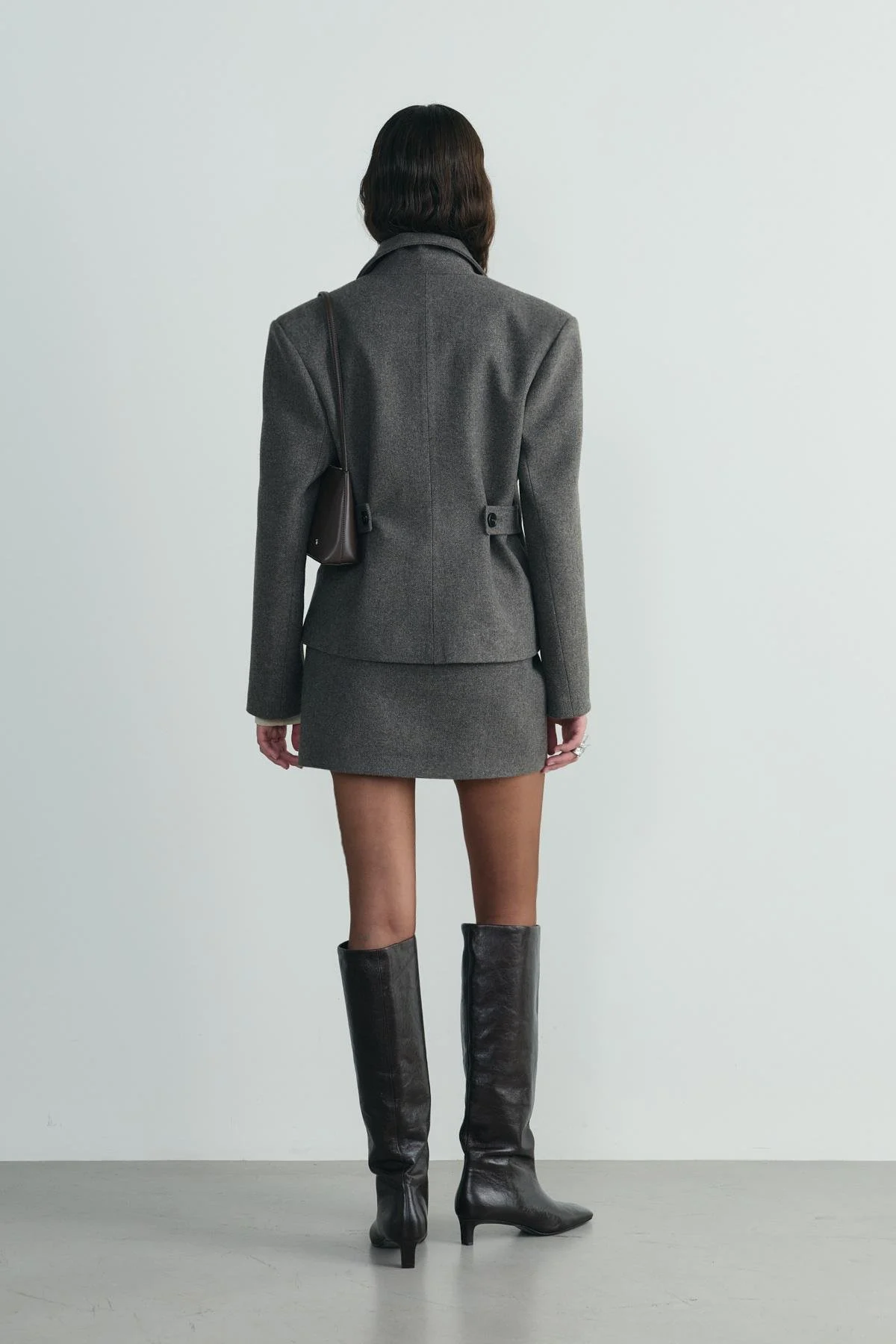 Kahverengi Blair Vatkalı Kaşe Ceket