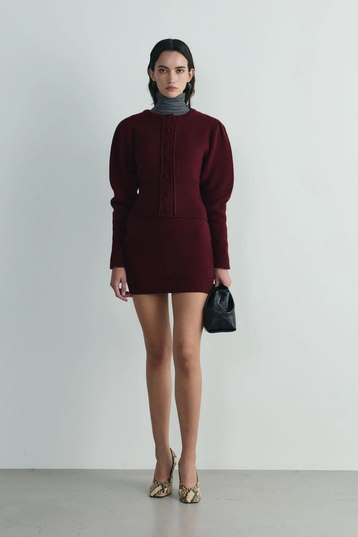 Bordo Lucy Triko Hırka