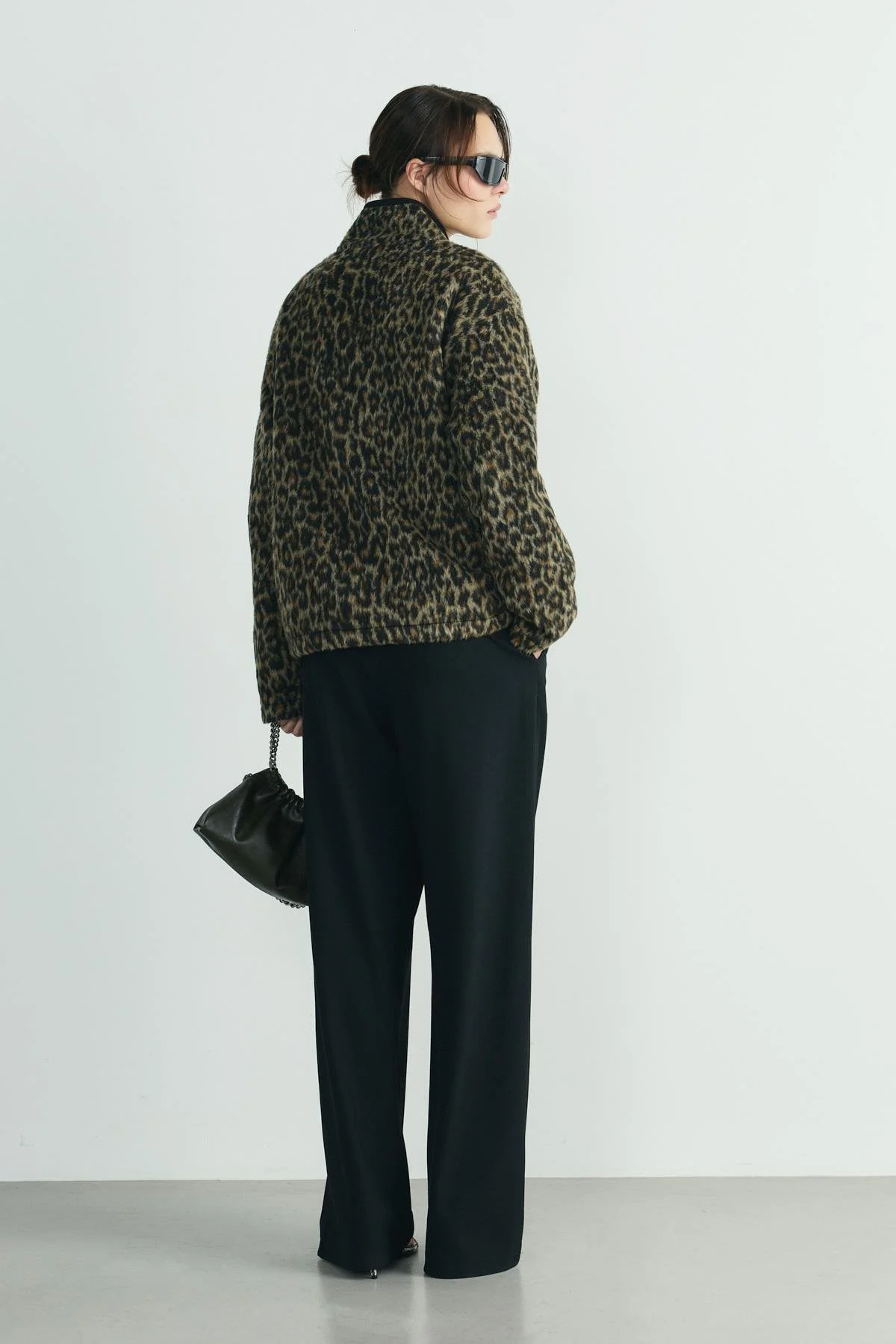 Kahverengi Leo Oversize Fermuarlı Ceket