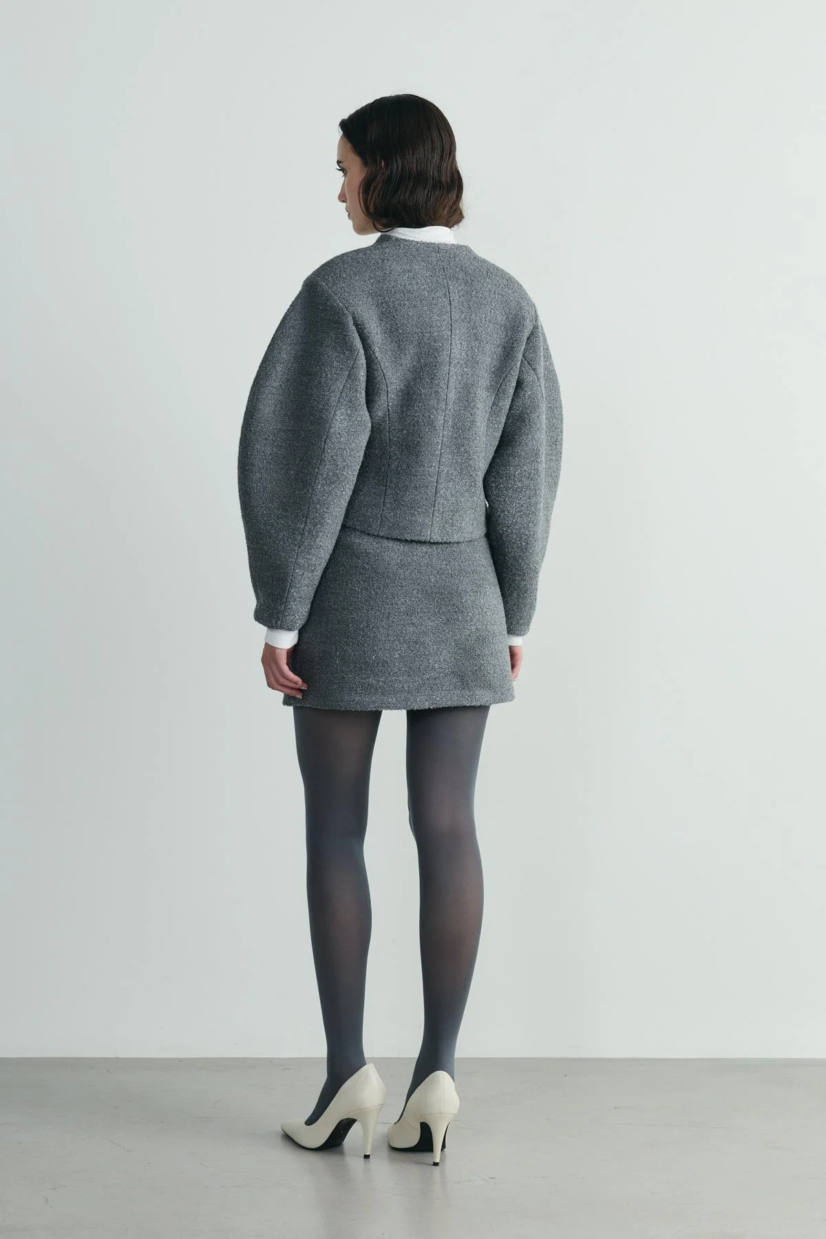 Füme Gigi Belden Oturtmalı Ceket