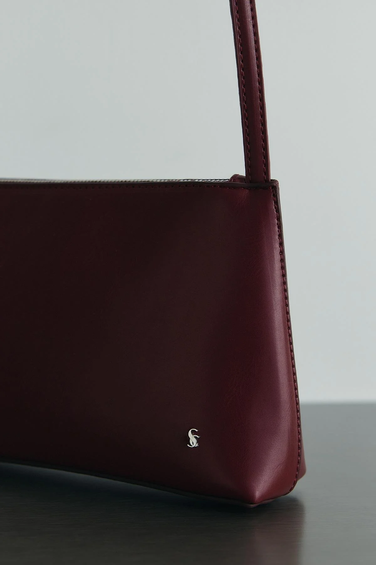 Bordo Ivy Deri Çanta