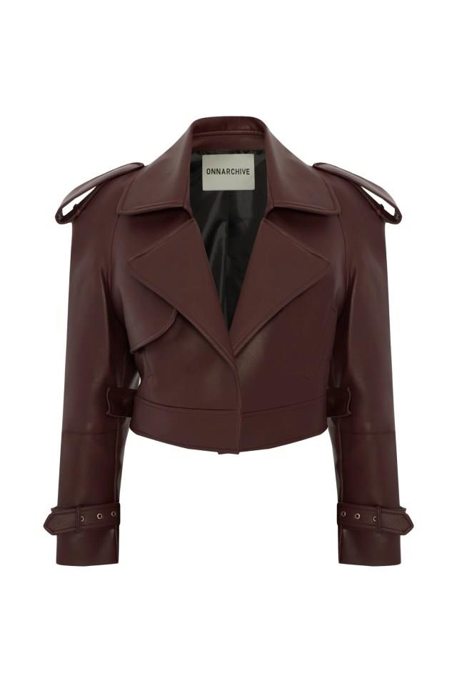 TFS BIKER DERİ CEKET BORDO