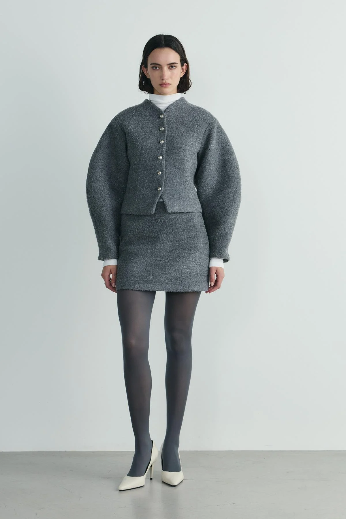 Füme Gigi Belden Oturtmalı Ceket