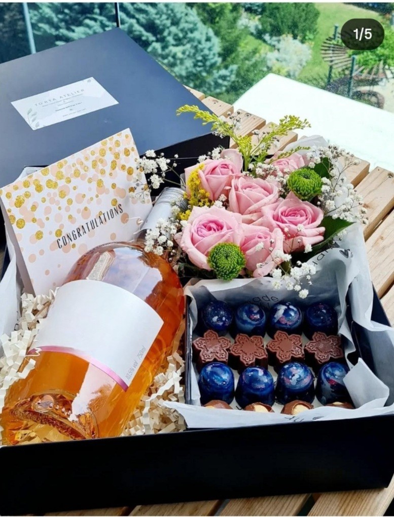 Kişiye Özel Hediye Aranjman No 12 :İçecekli Premium Set 2