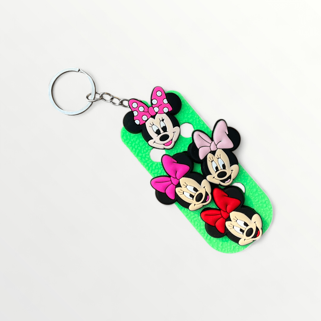 Delikli Jibbitz Anahtarlık Disney Minnie Mouse 4'lü Set