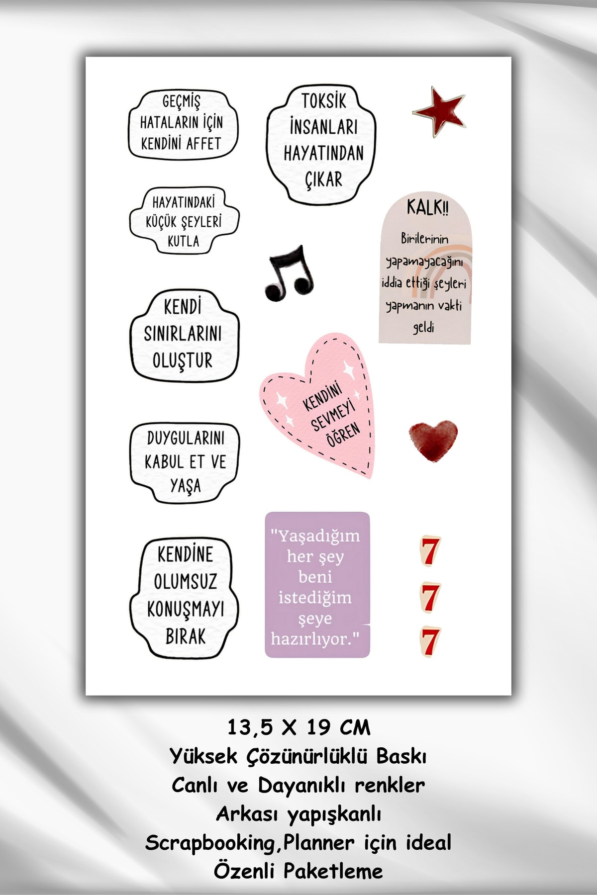 2 Li Manifest/Motivasyon/Olumlama Sticker Seti/Laptop/Defter/Ajanda/Telefon