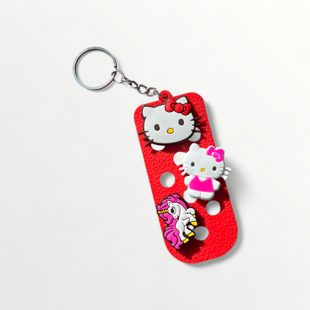 Delikli Jibbitz Anahtarlık Hello Kitty ve Pony 3'lü Set