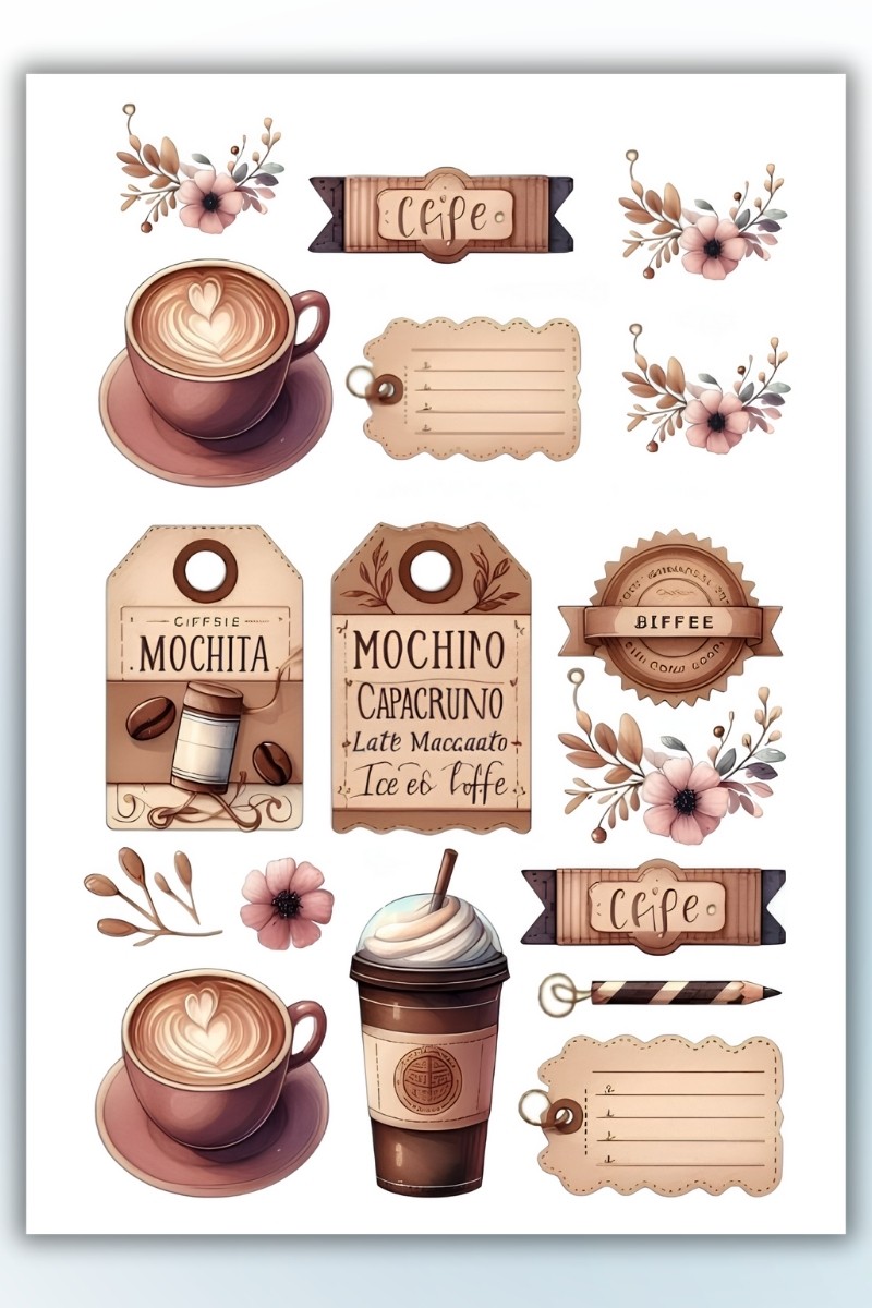 Vintage Temalı  Planlayıcı Planner Ajanda Bullet Journal İçin Uygun Set