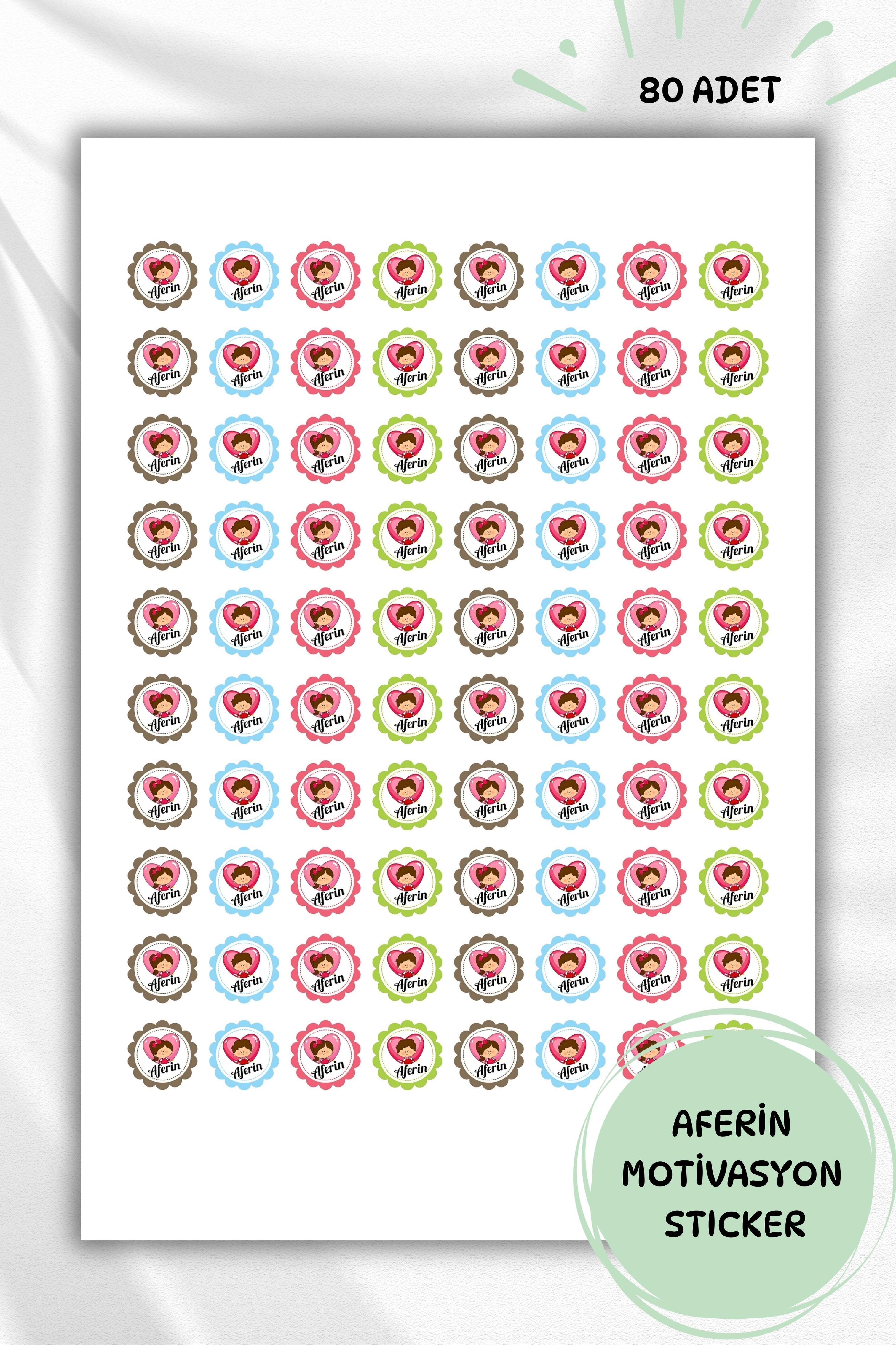 Öğretmen Sticker Motivasyon 80 Adet