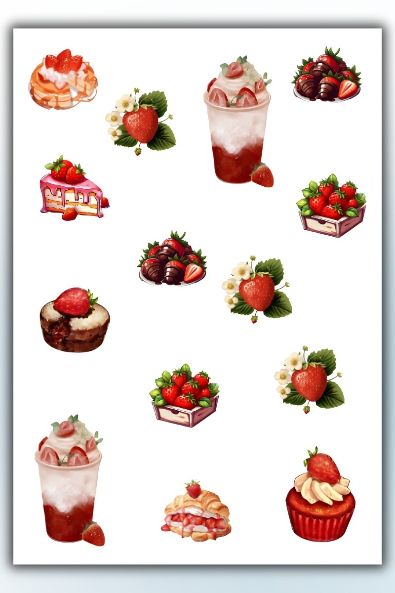Birikiyedi Yaş Pasta Sticker Planlayıcı  Planner Ajanda Bullet Journal İçin Uygun