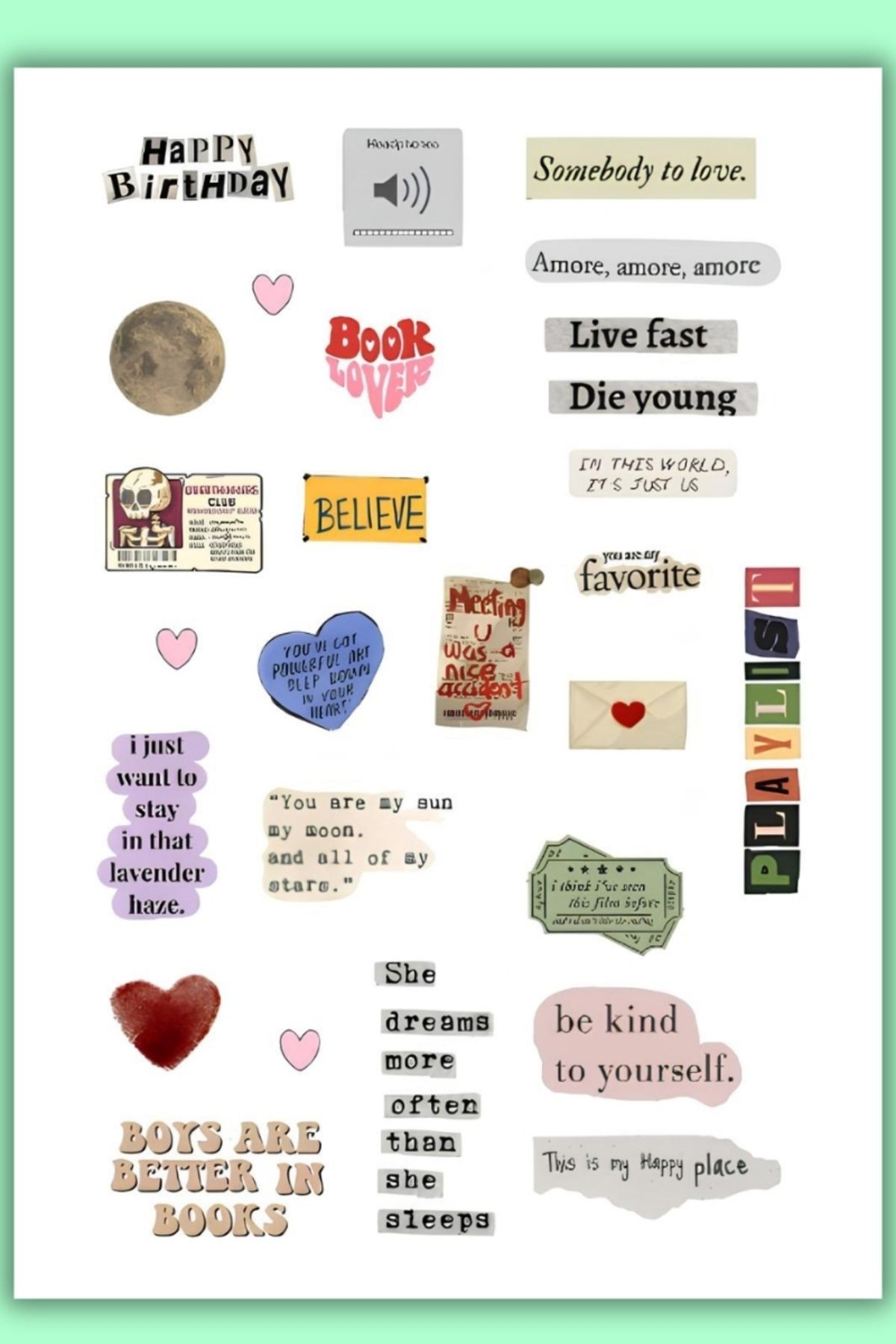 Vintage Planlayıcı Sticker Planner Ajanda Bullet Journal İçin Uygun