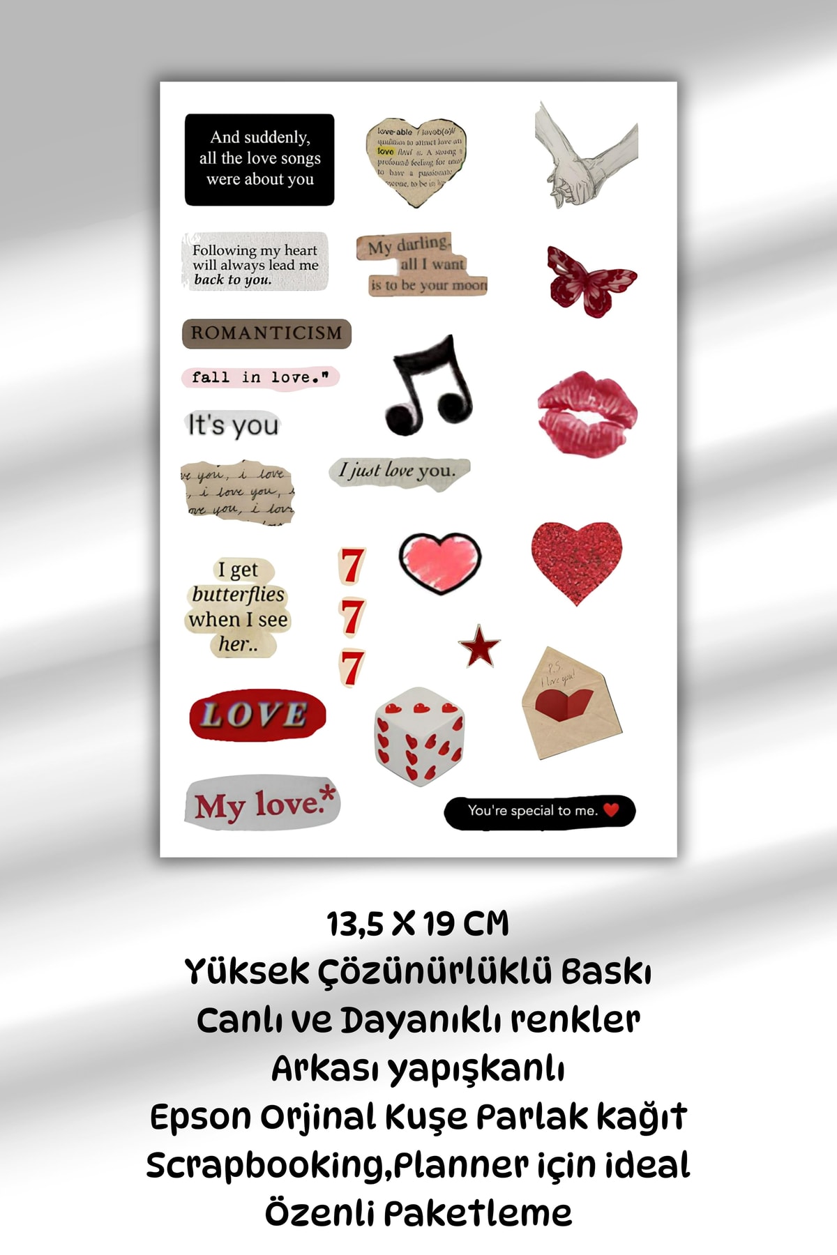Vintage Sticker Planner Ajanda Bullet Journal Için Uygun Set