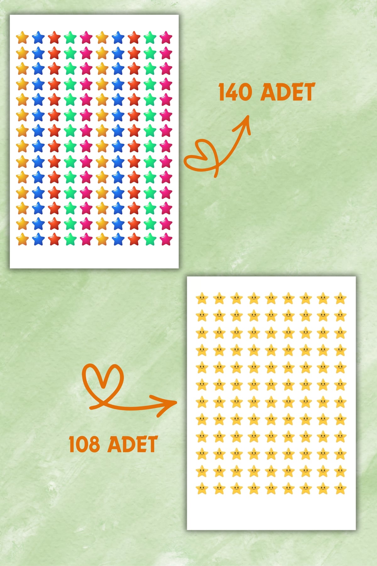 7 Sayfa Öğretmen Sticker Seti Öğrenci/ Ödül/ Ödev Stickerı/A4 Boyutu