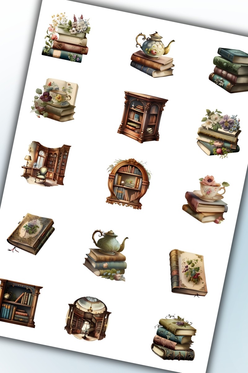 Birikiyedi Vintage Planlayıcı Sticker  Planner Ajanda Bullet Journal İçin Uygun Etiket