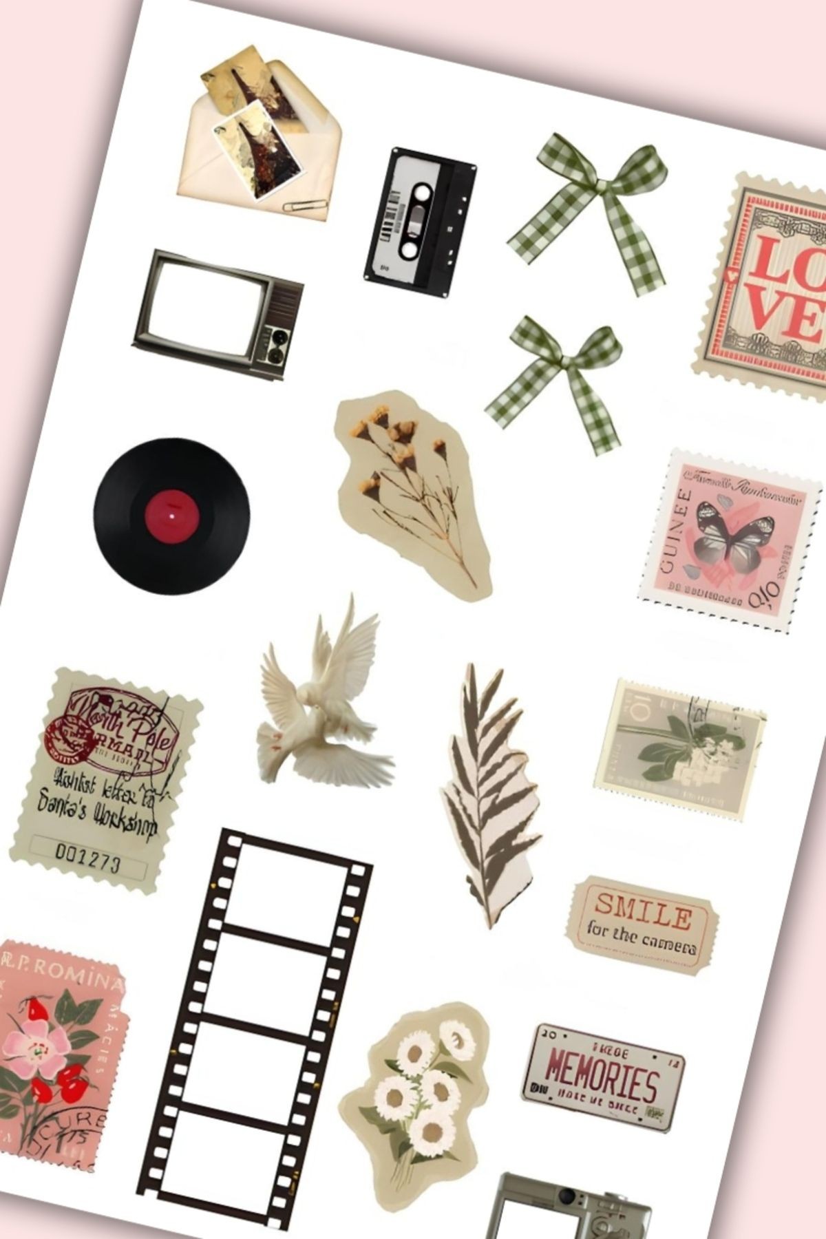 Vintage Sticker Planner Ajanda Bullet Journal Için Uygun