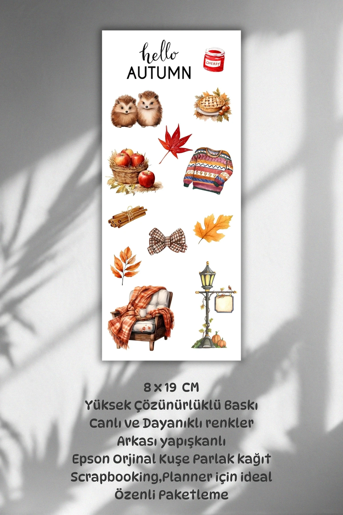 3 'Lü Sonbahar Temalı Sticker Seti Ajanda, Defter, Planlayıcı,Bullet Journal/Scrapbook Için Sticker