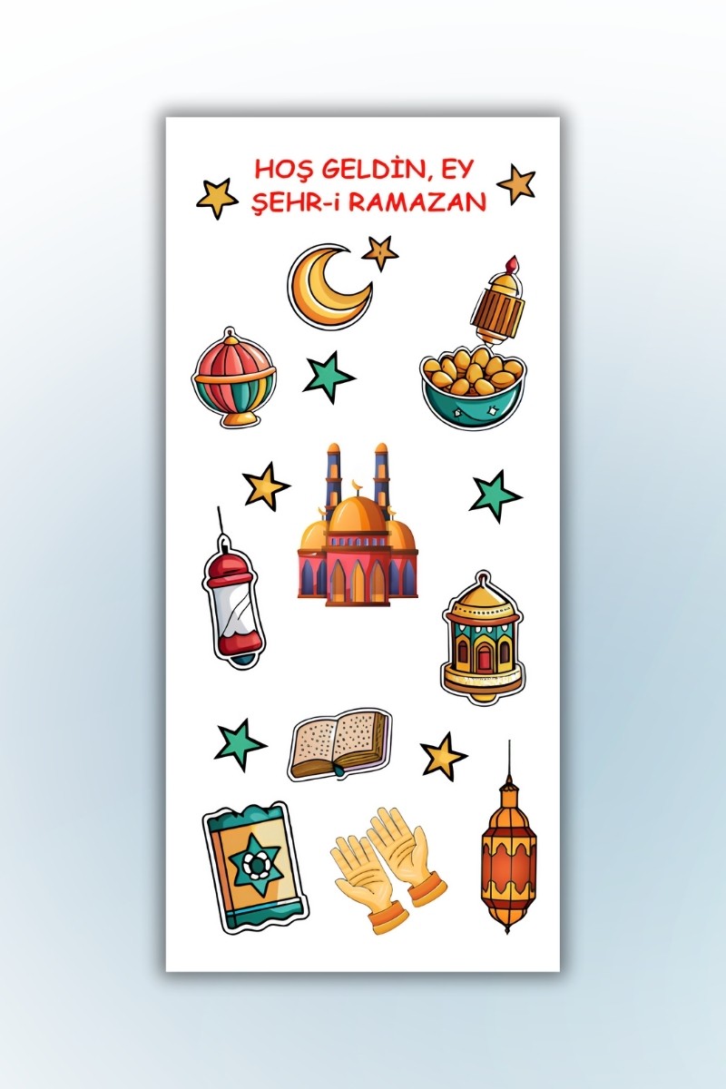 3'L ü Ramazan Temalı  Sticker Seti Bullet Journal Sticker / Defter / Ajanda / Çıkartma