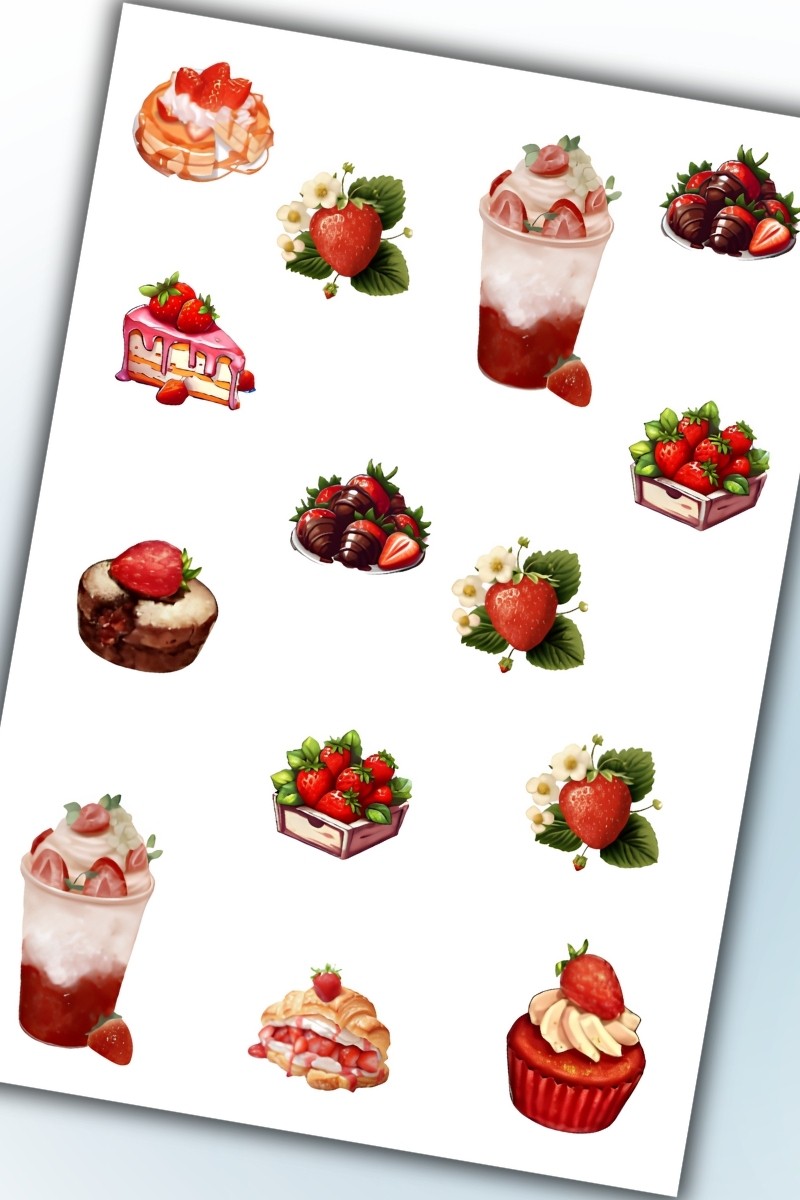 Birikiyedi Yaş Pasta Sticker Planlayıcı  Planner Ajanda Bullet Journal İçin Uygun