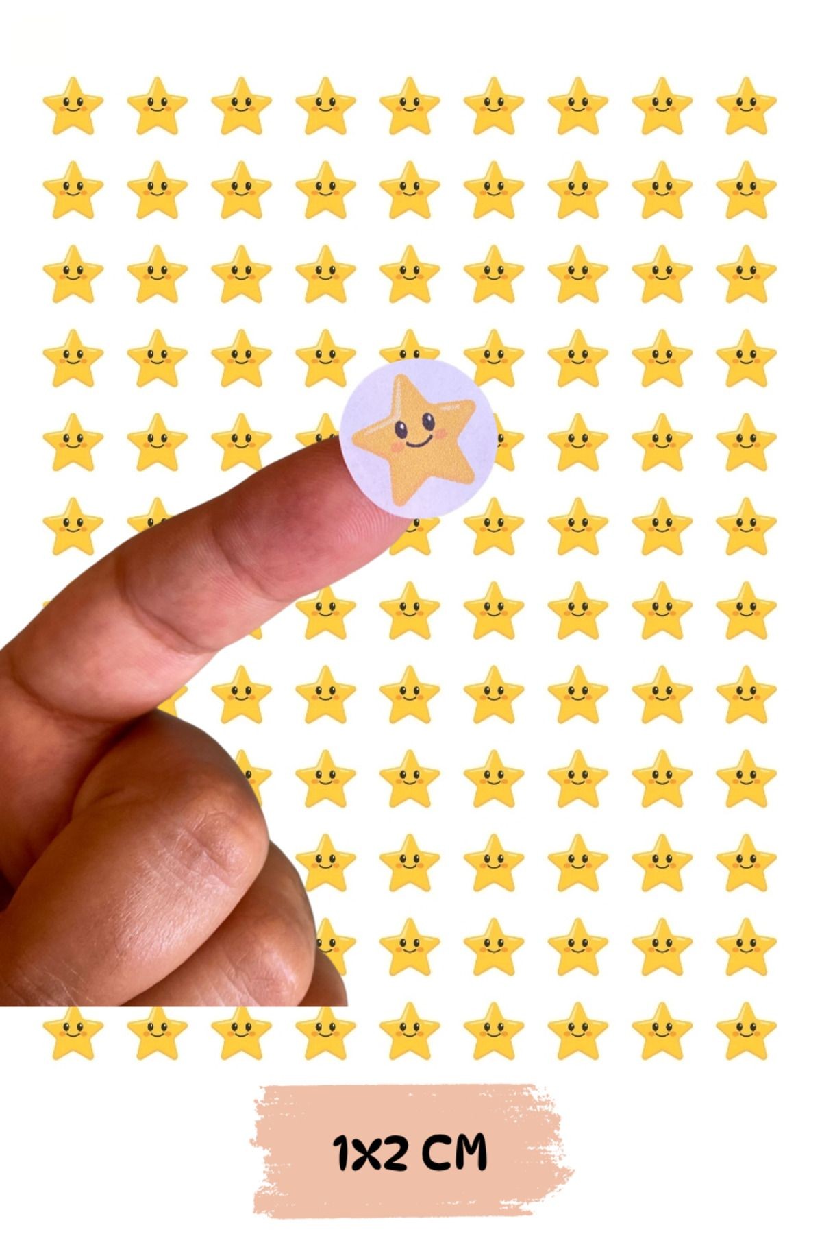 Öğretmenler Için Yıldız Etiketi Star Sticker 1 Sayfa 108 Adet 1,2cm Ebat