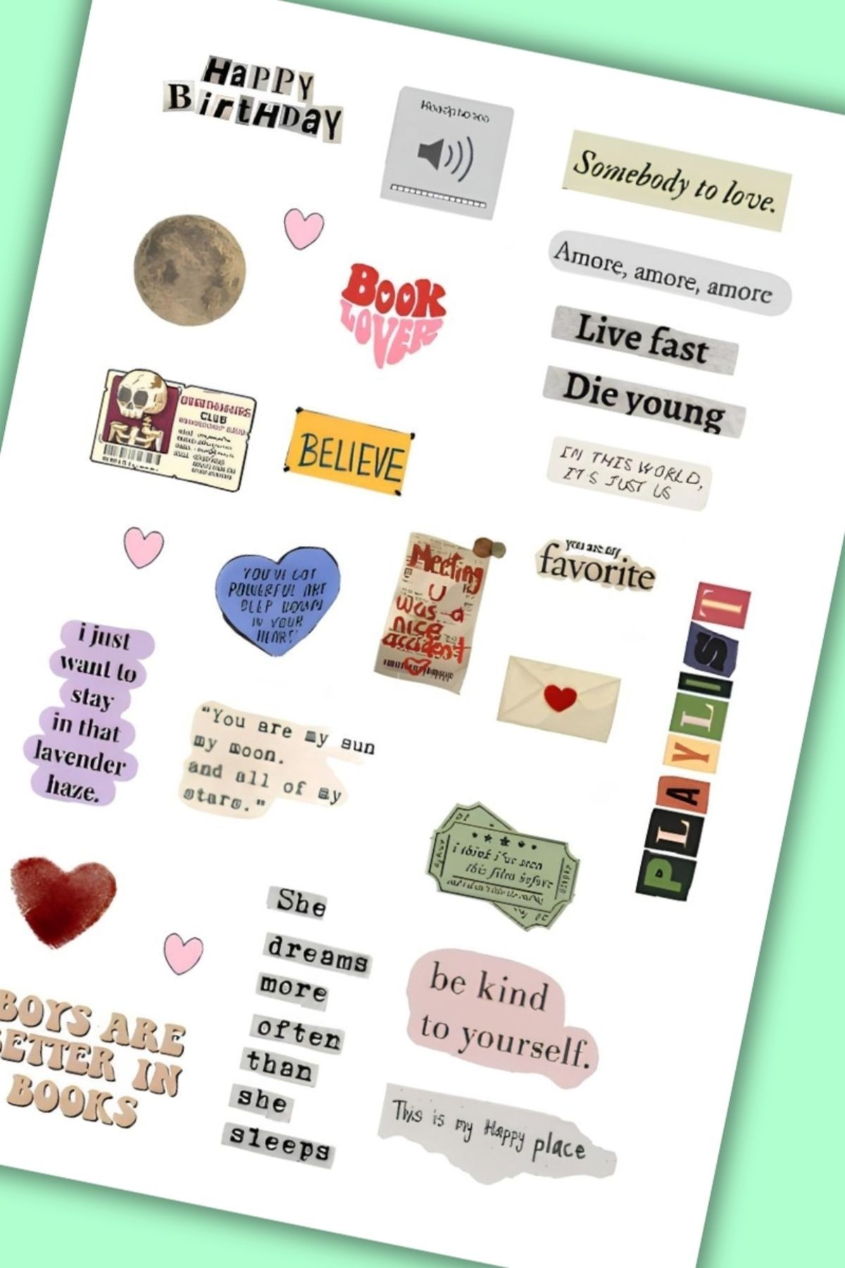 Vintage Planlayıcı Sticker Planner Ajanda Bullet Journal İçin Uygun