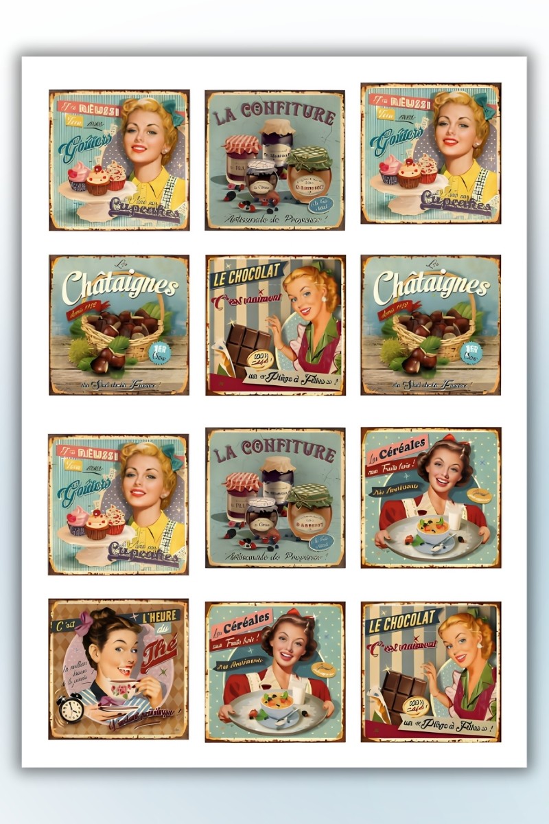 Birikiyedi Vintage Temalı Planlayıcı Sticker Planner Ajanda Bullet Journal İçin Uygun