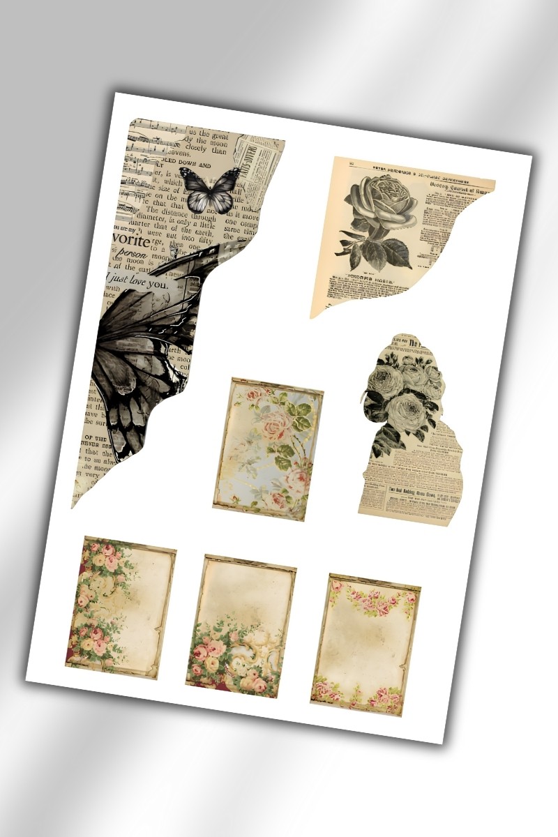 Vintage Sticker  Ajanda Planlayıcı Bullet Journal Için Uygundur