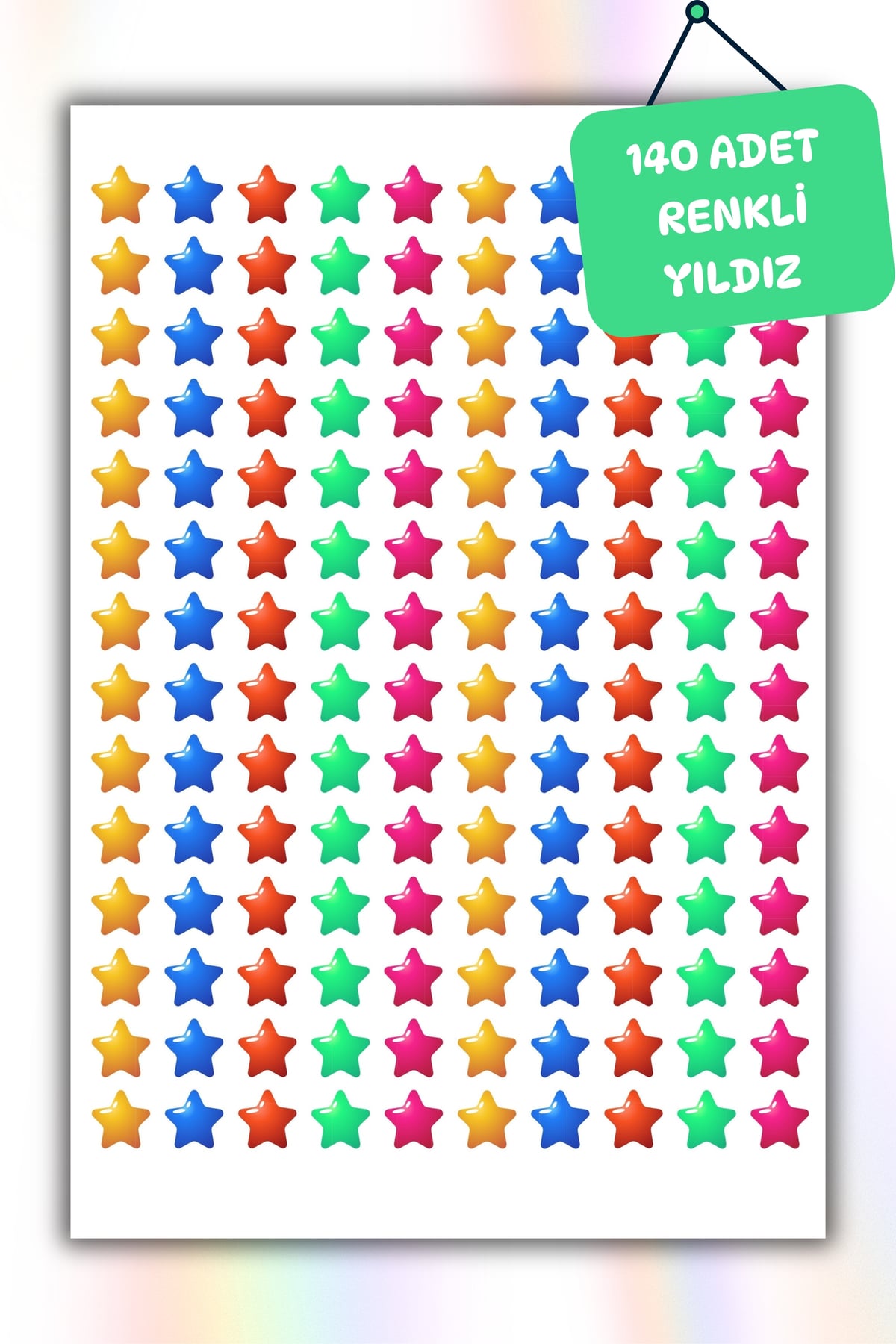 140 Adet YILDIZ STICKER ÇIKARTMA SETİ , OKUL TEBRİK STICKERI ,ÖĞRETMEN HEDİYESİ