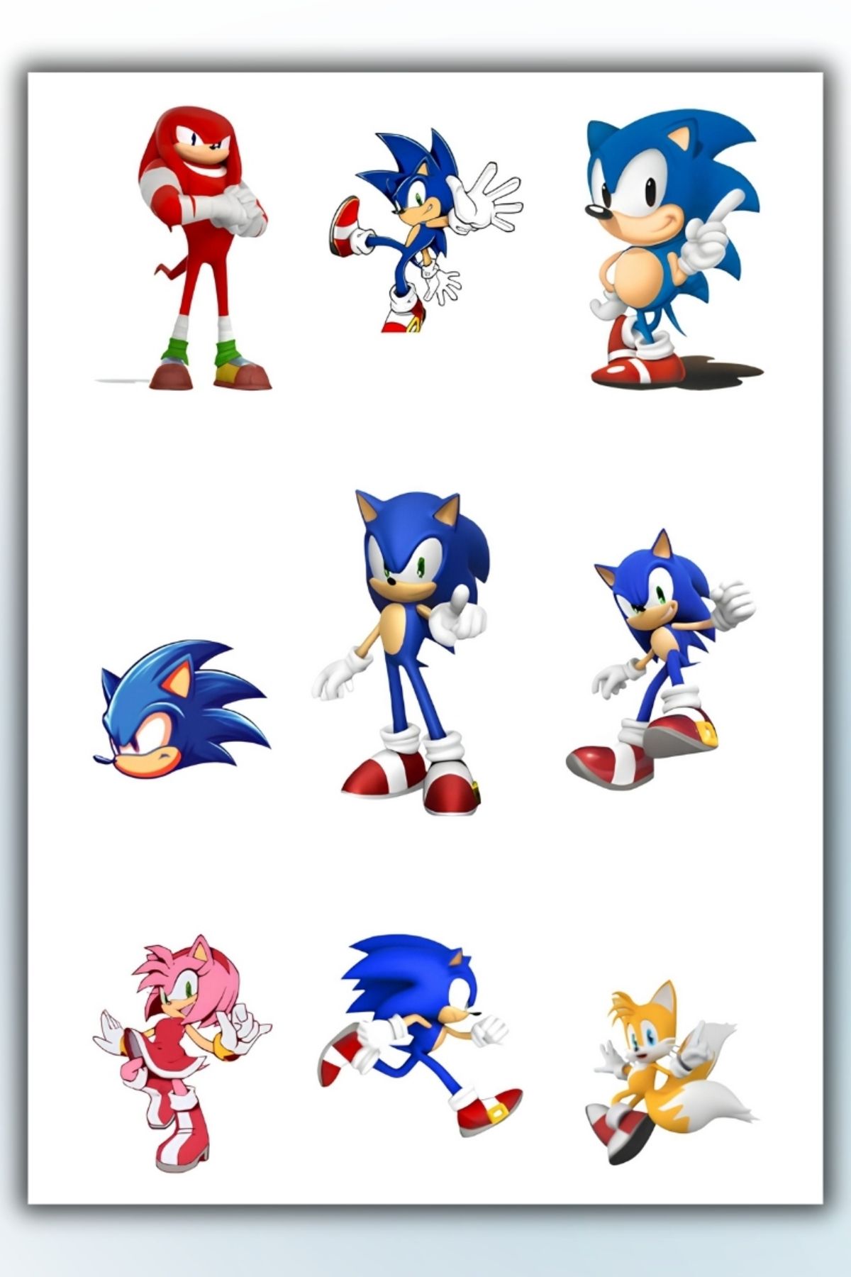 Sonic Sticker Telefon Laptop Notebook Tablet Defter Matara Etiket