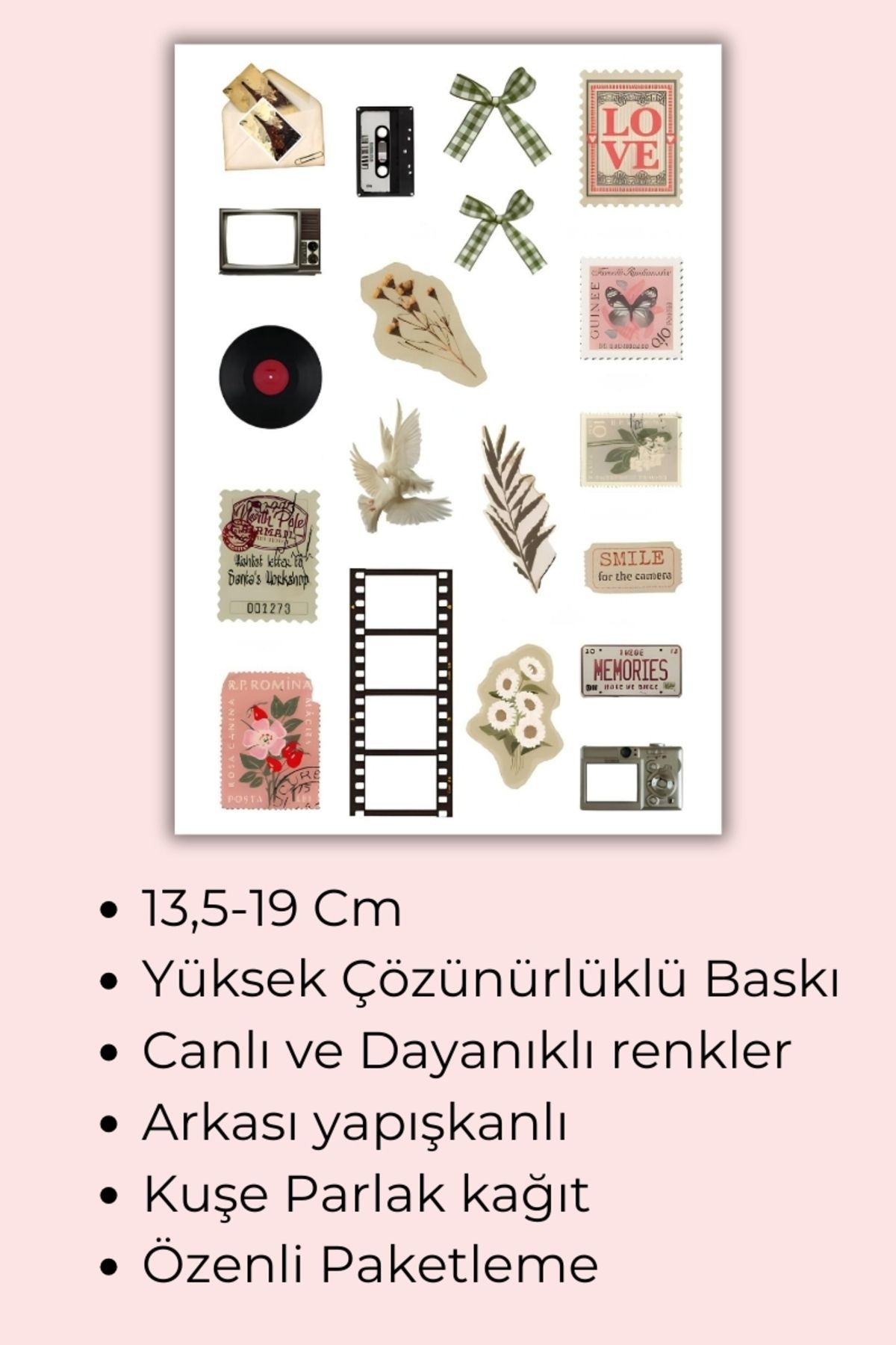 Vintage Sticker Planner Ajanda Bullet Journal Için Uygun