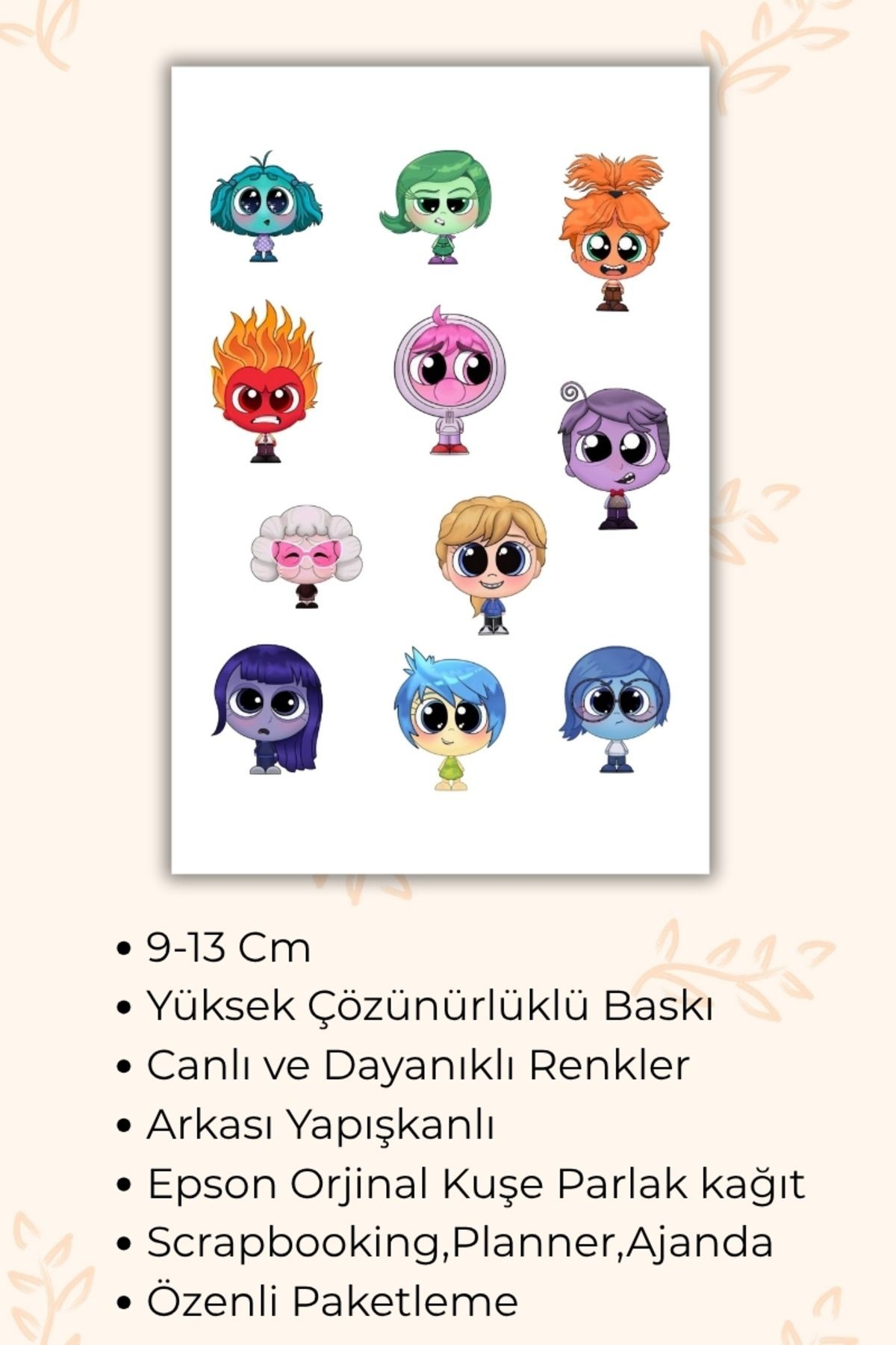 4'Lü Karışık Süper Sticker Seti- Sünger Bob Hello Kitty Ters Yüz Harry Potter Laptop Notebook