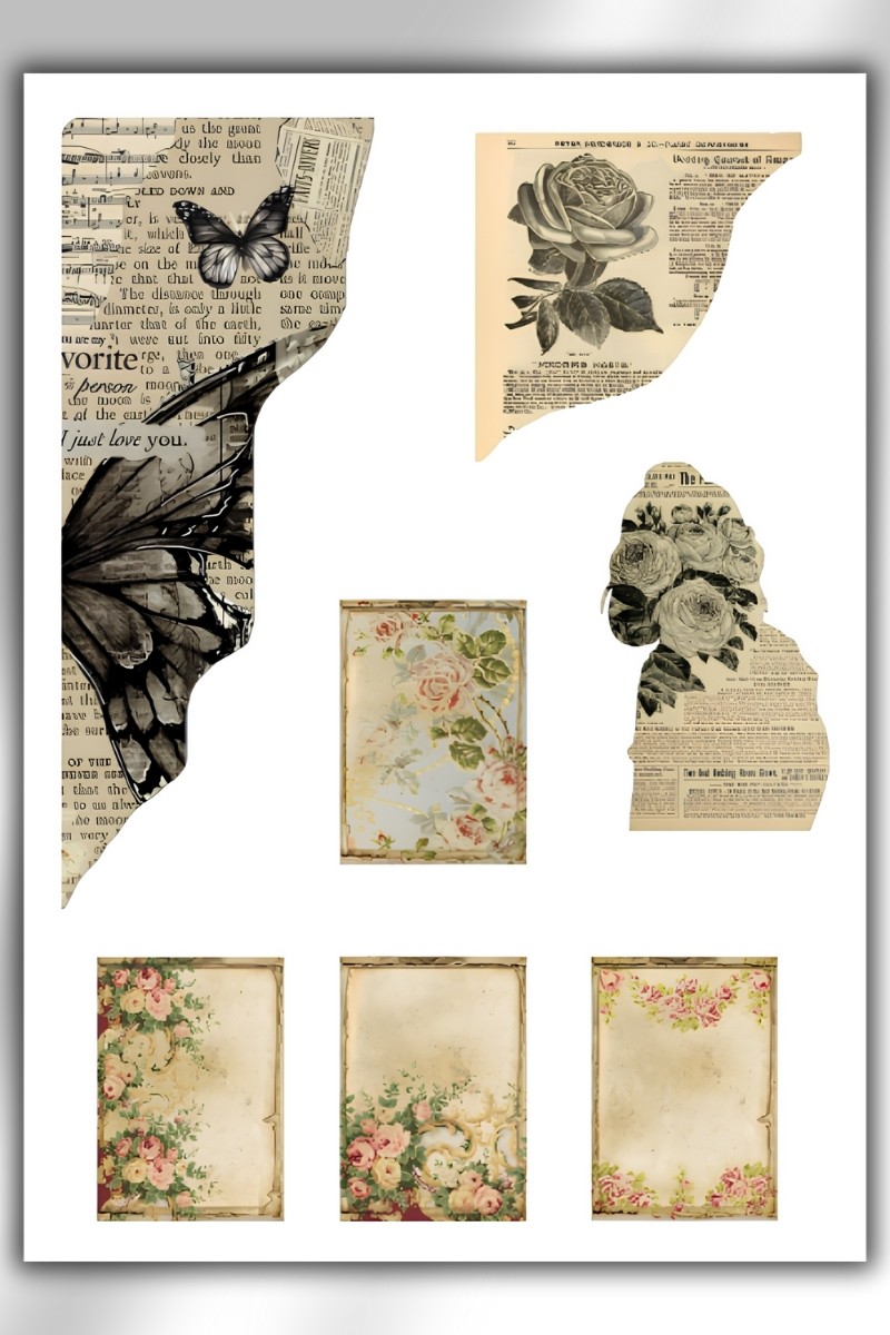Vintage Sticker  Ajanda Planlayıcı Bullet Journal Için Uygundur