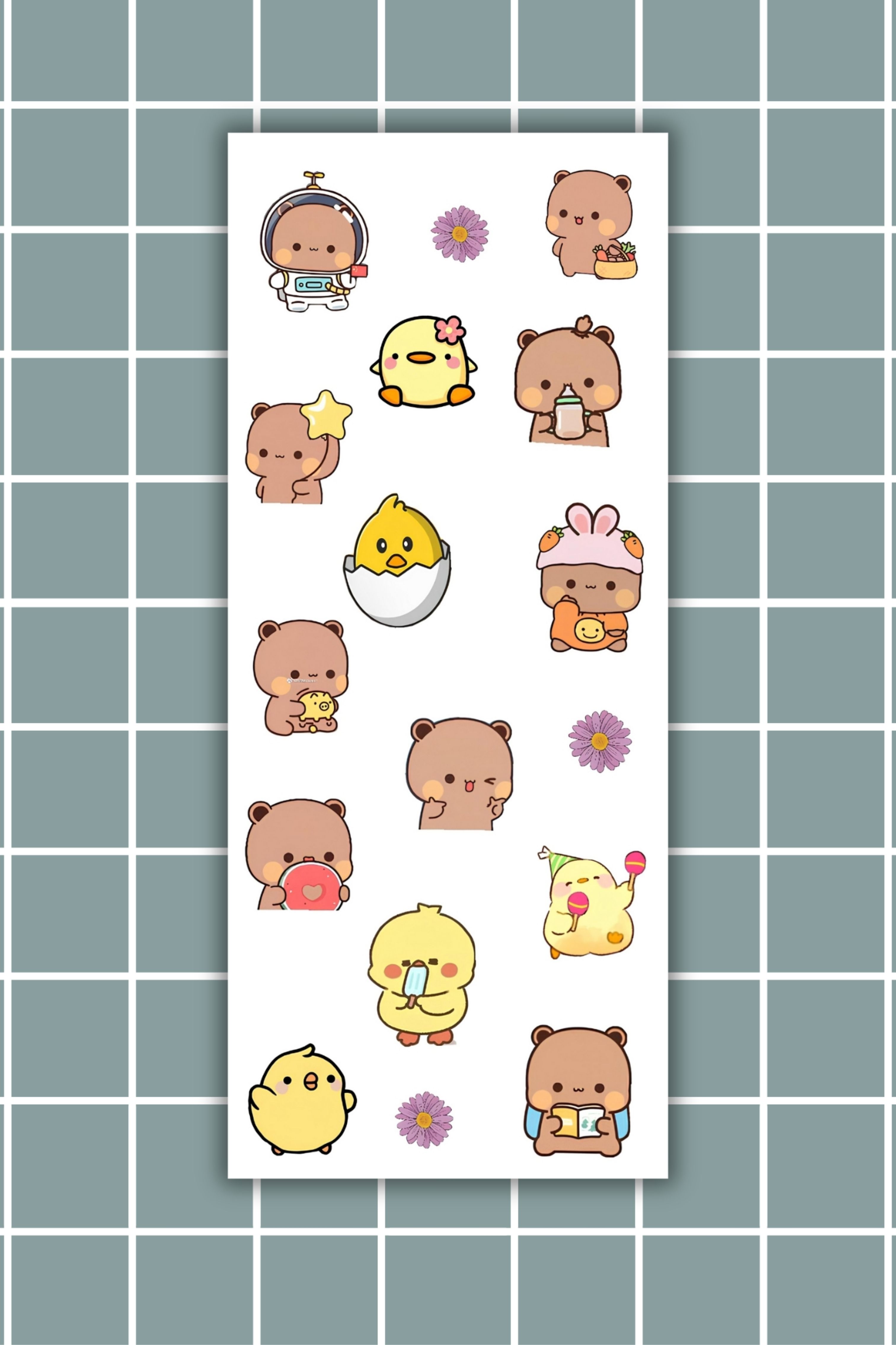 3’lü Mood Sticker Seti  Sevimli Karakter Çıkartma Sayfaları Ajanda, Bullet Journal,Laptop