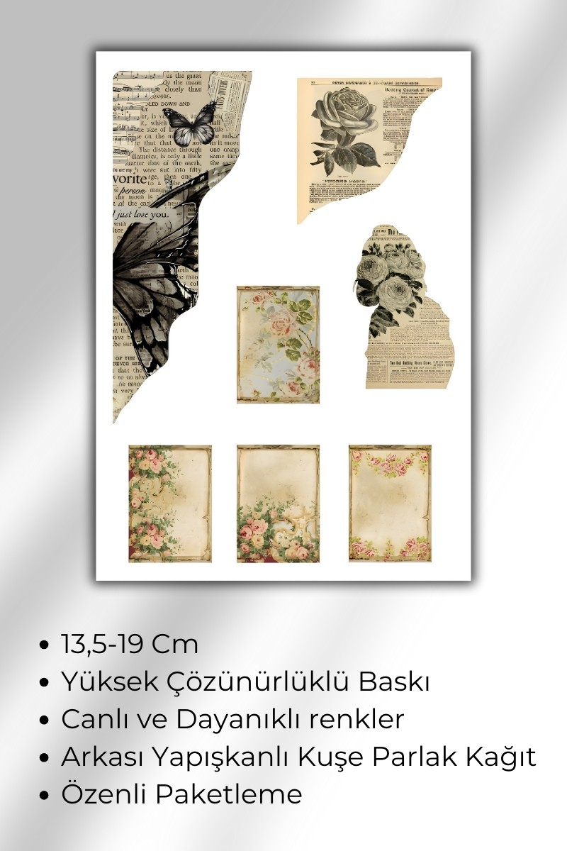 Vintage Sticker  Ajanda Planlayıcı Bullet Journal Için Uygundur