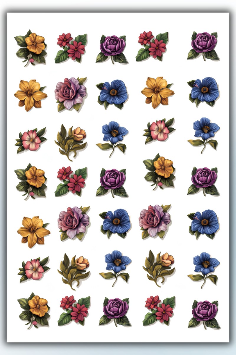 Birikiyedi Nostalji  Vintage Temalı 4 Lü  Sticker Seti / Bullet Journal Scrapbook Kolaj için uygun