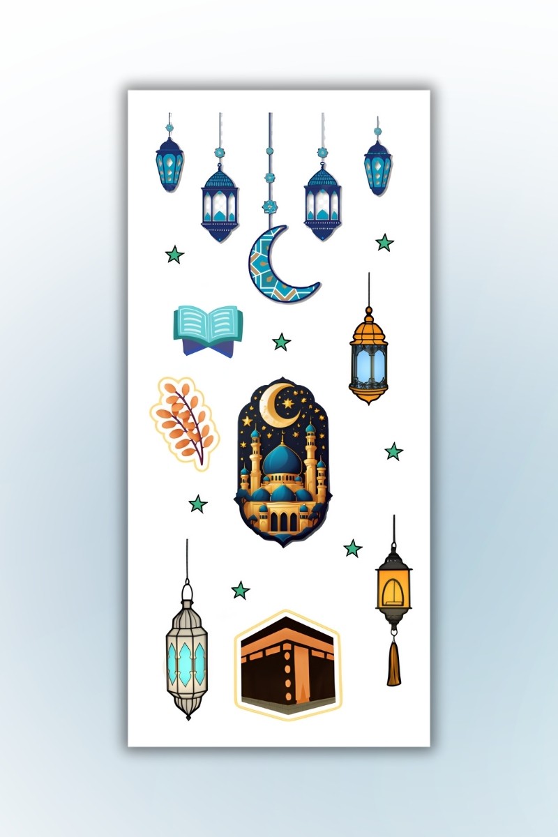 3'L ü Ramazan Temalı  Sticker Seti Bullet Journal Sticker / Defter / Ajanda / Çıkartma