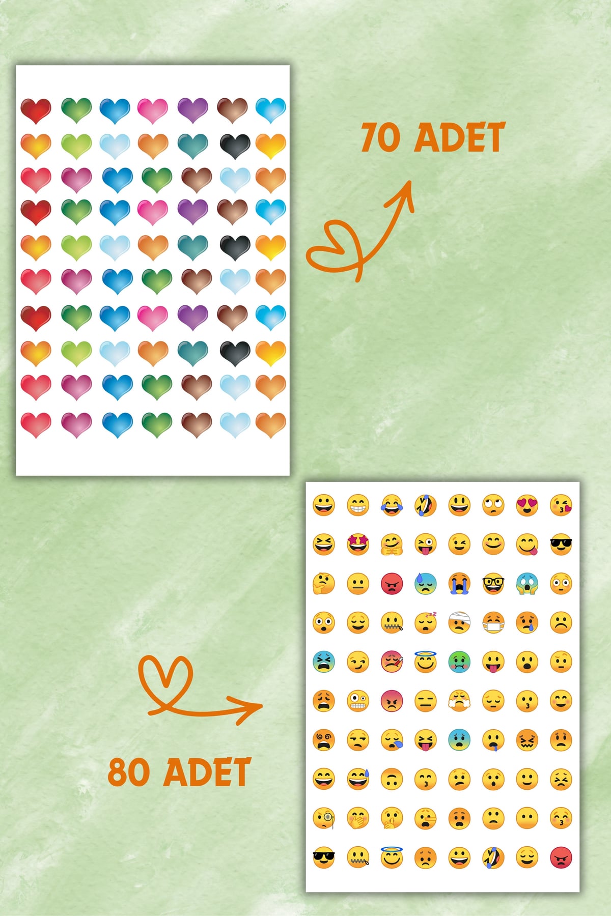 7 Sayfa Öğretmen Sticker Seti Öğrenci/ Ödül/ Ödev Stickerı/A4 Boyutu